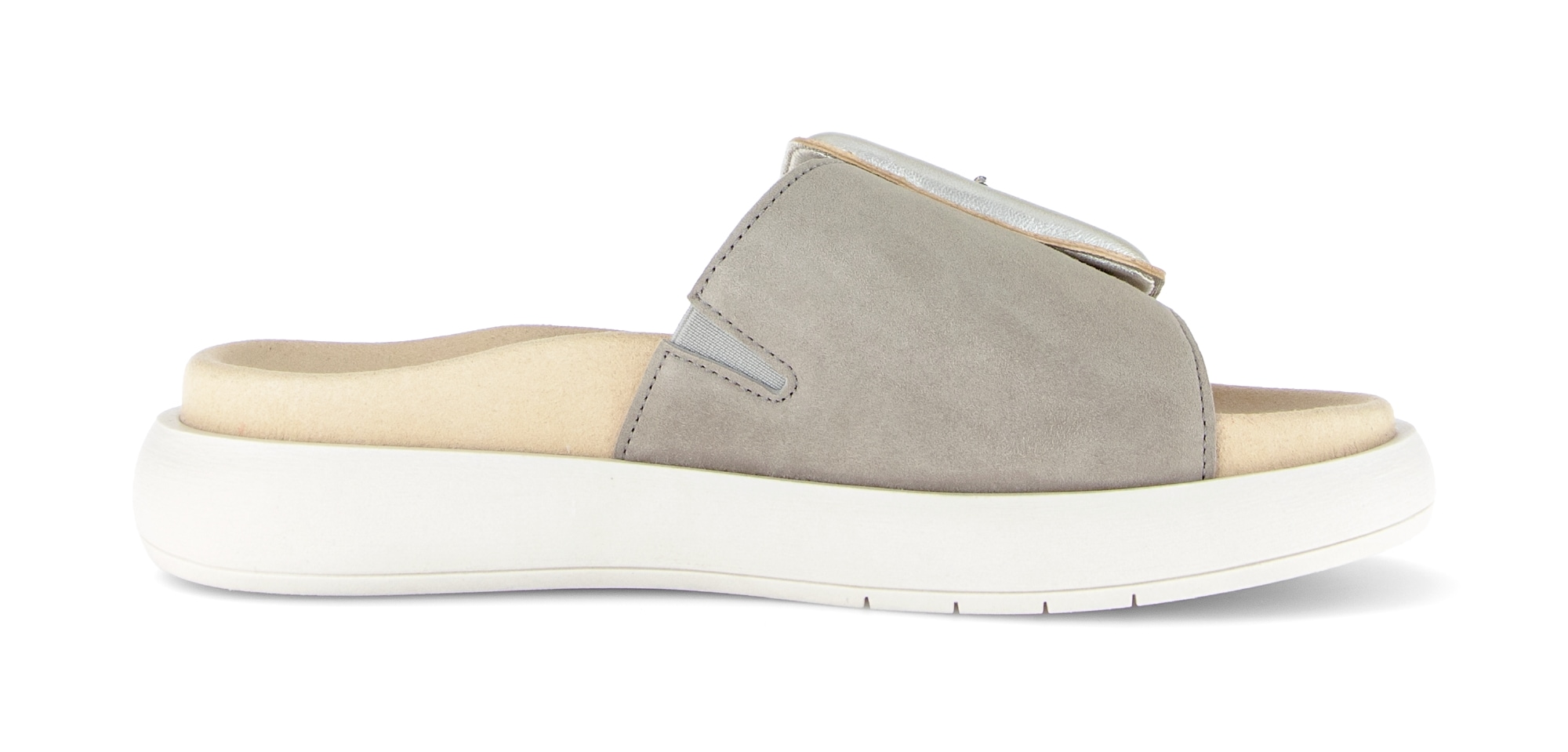 Gabor  , plateforme, chaussure d'été, mules avec grande boucle décorative