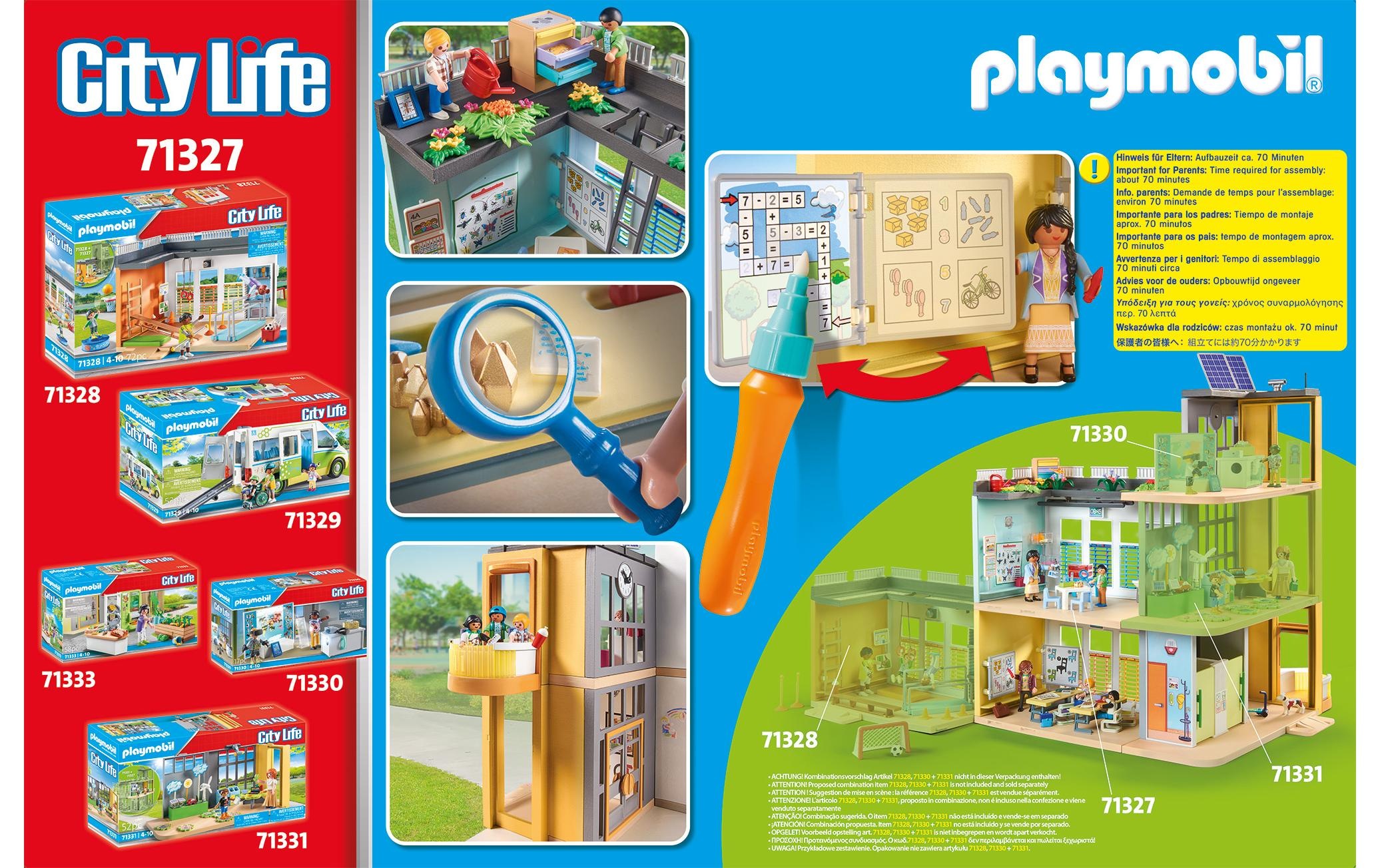 Playmobil® Spielbausteine »City Life Grosse Schule 71327«, (282 St.)