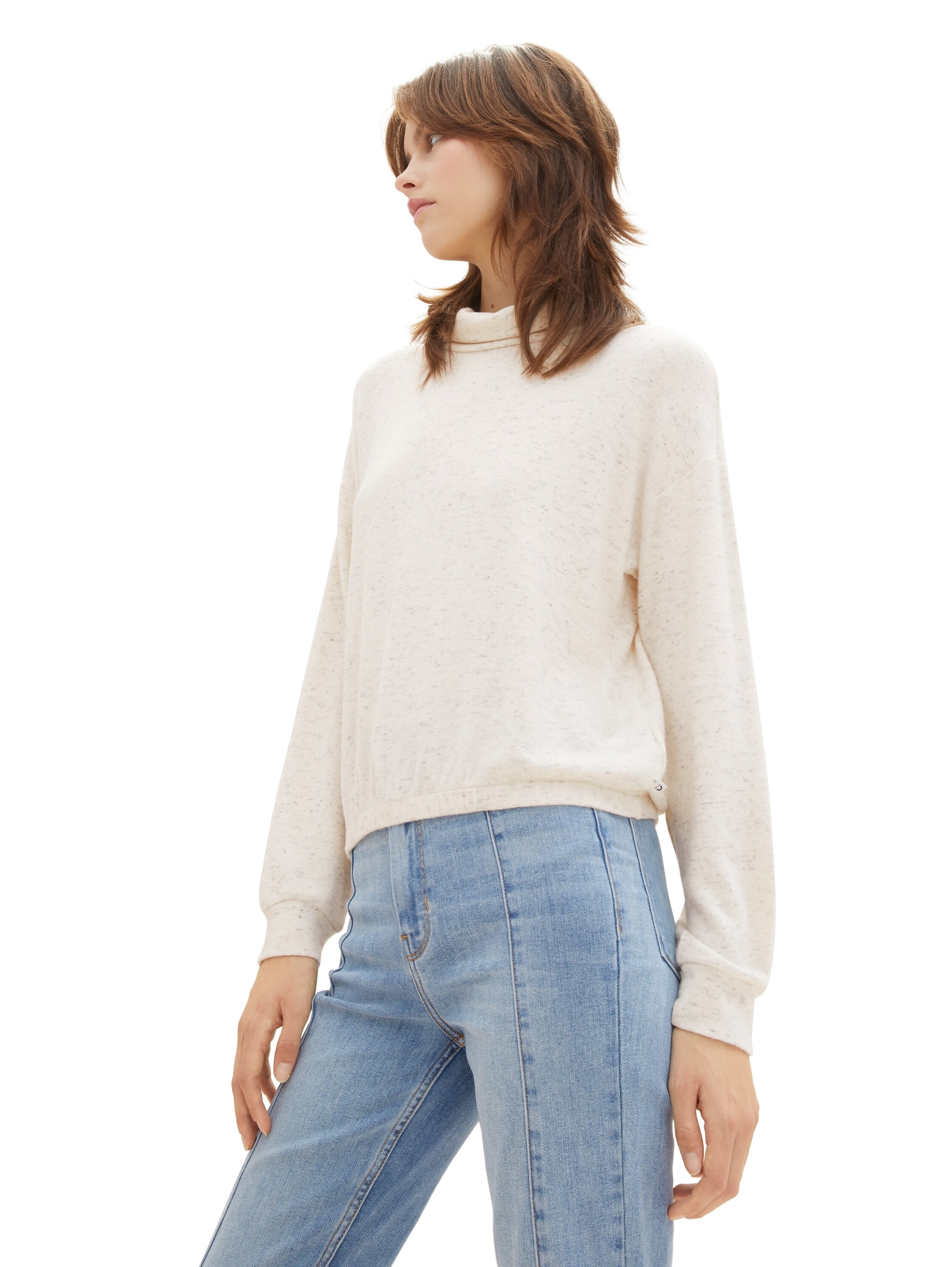 TOM TAILOR Denim Langarmshirt, mit überschnittenen Schultern