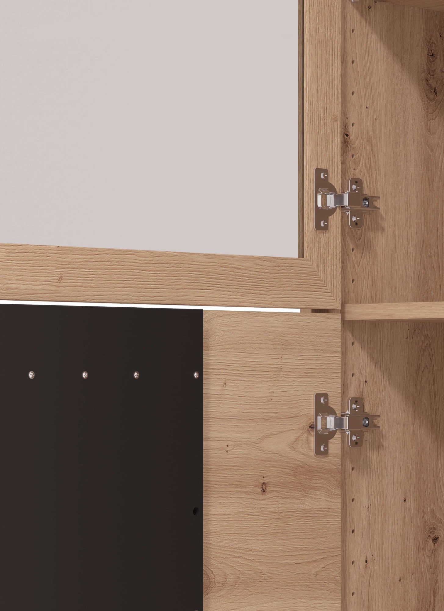 Home affaire Vitrine »LAVAL Vitrinenschrank, Glasschrank, Standvitrine, Highboard/Sideboard« Türen, 4 Einlegeböden, 5 Fächer, Gesamtmasse (B/T/H): 54,5/40/192,5 cm