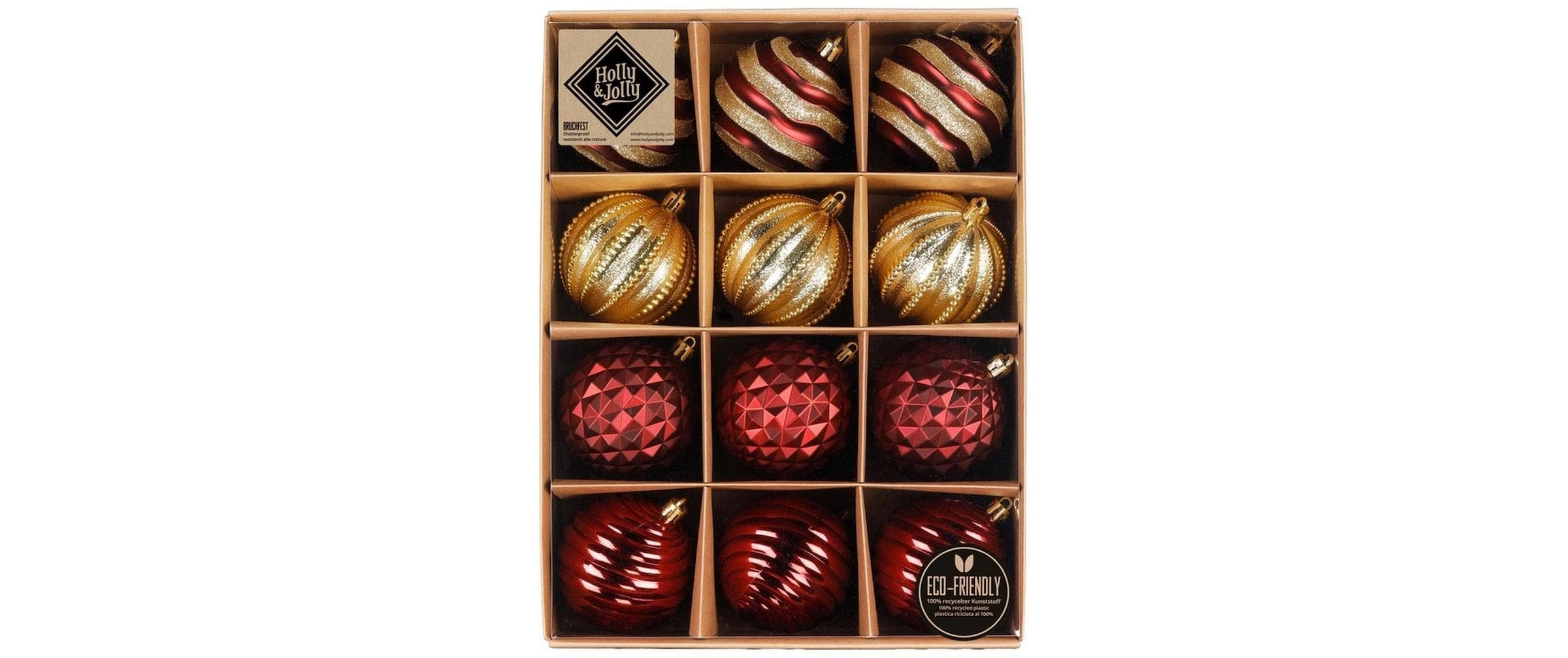   Weihnachtsbaumkugel »Weihnachtskugel Morello Cherry 12 Stück, 8 cm«