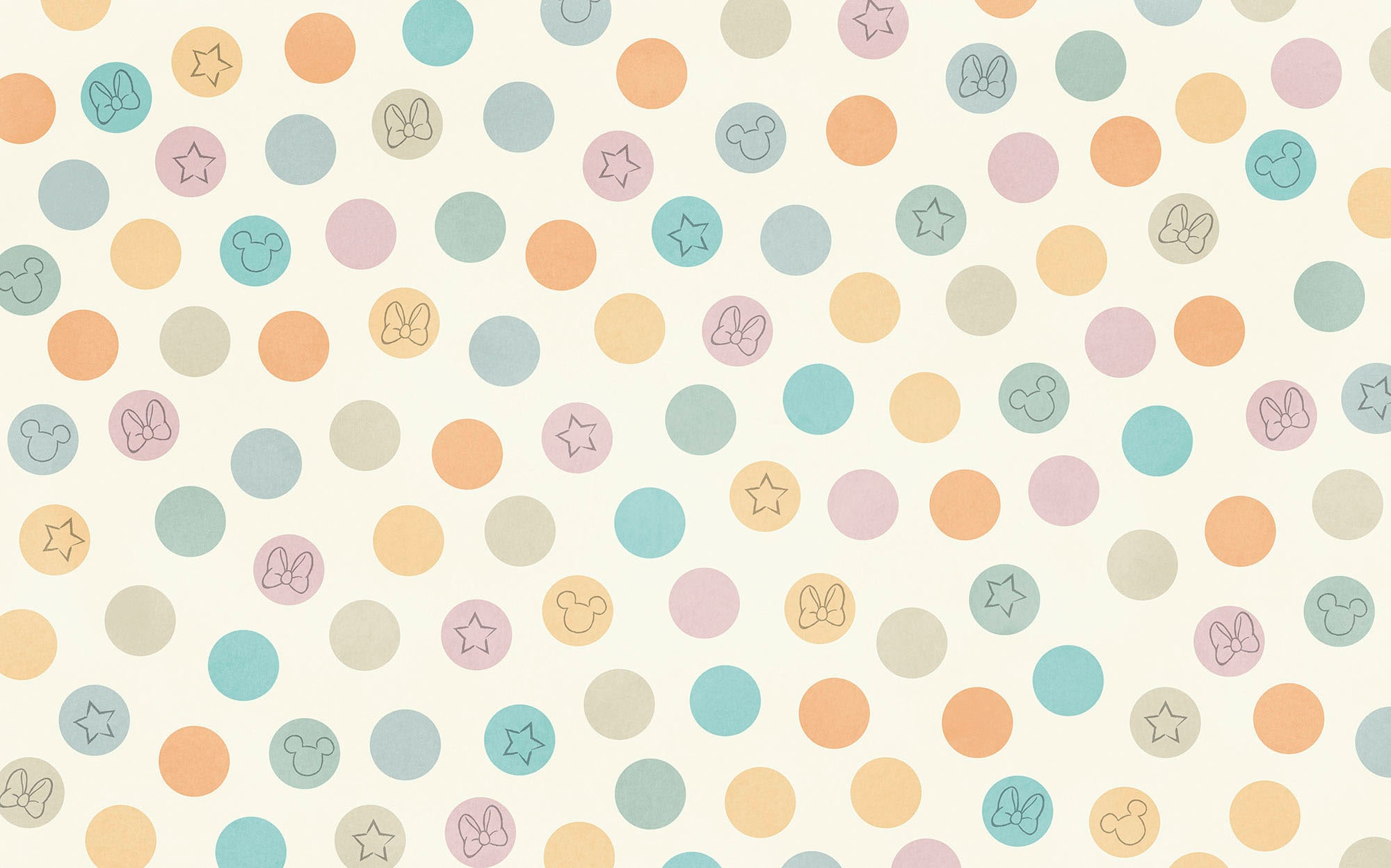 Komar Fototapete »Digitaldruck Vlies - Disney Pastel Confetti - Grösse 400 x 250 cm«, bedruckt, Kinderzimmer