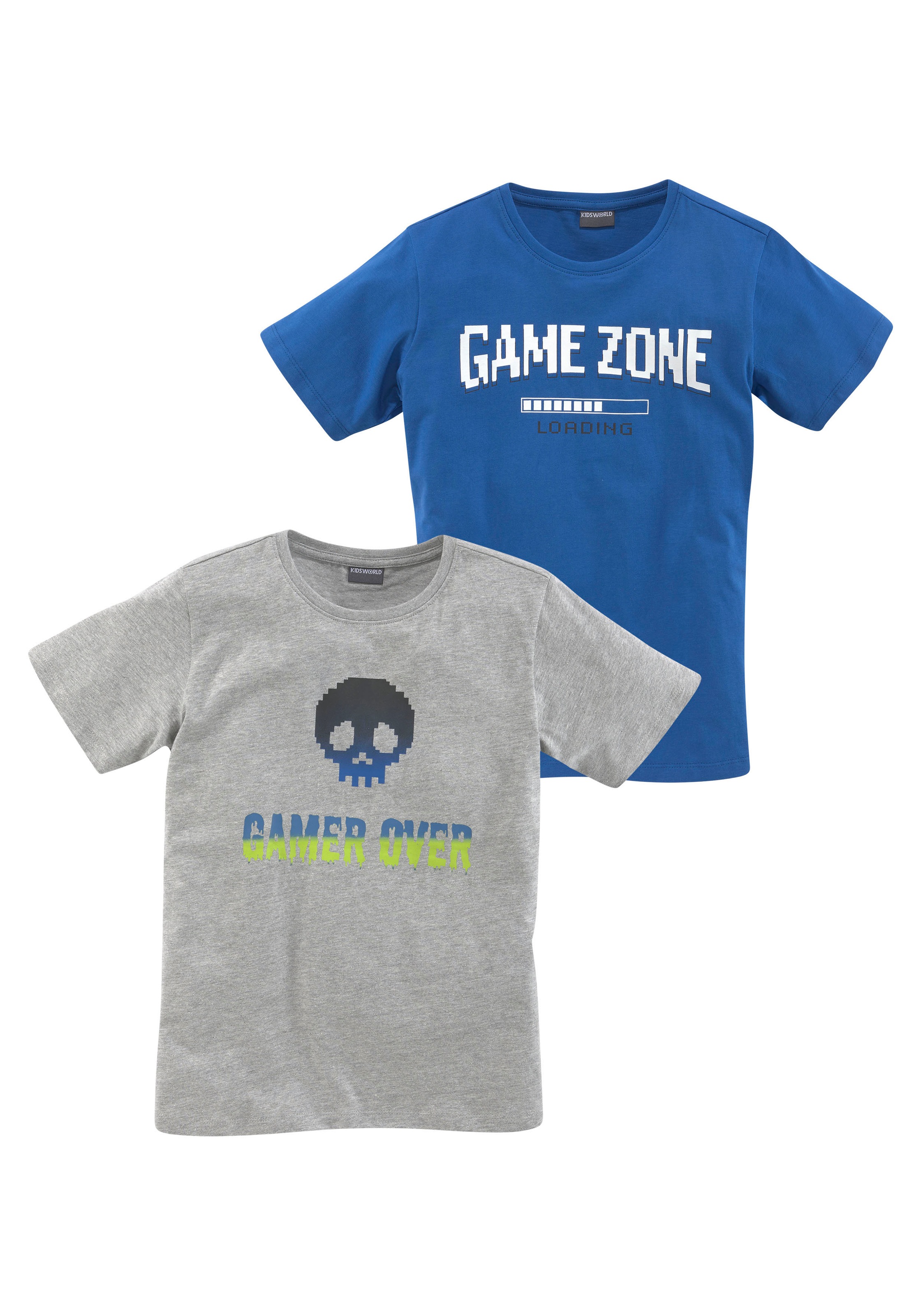 Image of KIDSWORLD T-Shirt »GAME OVER/GAME ZONE«, (Packung, 2 tlg.) bei Ackermann Versand Schweiz