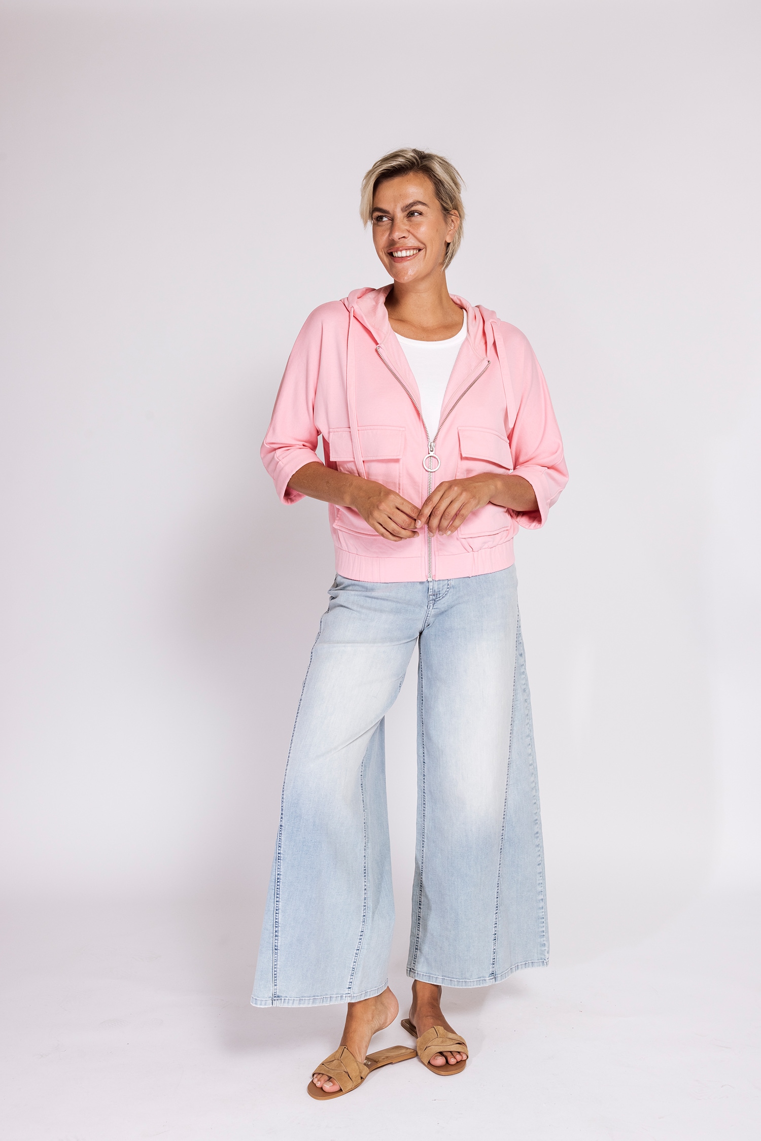 Zhrill Sweatblazer »HARIKE« mit Kapuze und Kordelzug, mit Klappentaschen, normale Passform