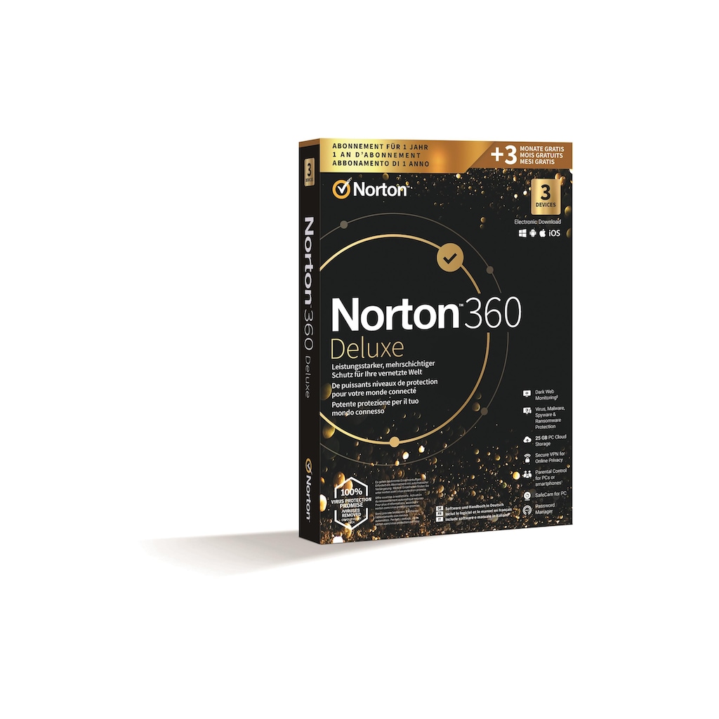 Norton Virensoftware »360 Deluxe GOLD Edition Box,«