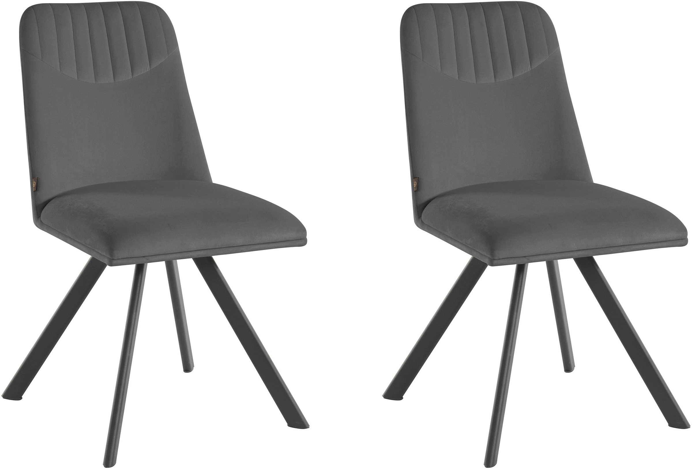 Image of Leonique Esszimmerstuhl »Lorianne«, 2 St., Veloursstoff, im 2er Set erhältlich, mit schwarzen Metallbeinen, 360° Drehfunktion, in verschiedenen Farbvarianten erhältlich, Sitzhöhe 47 cm bei Ackermann Versand Schweiz