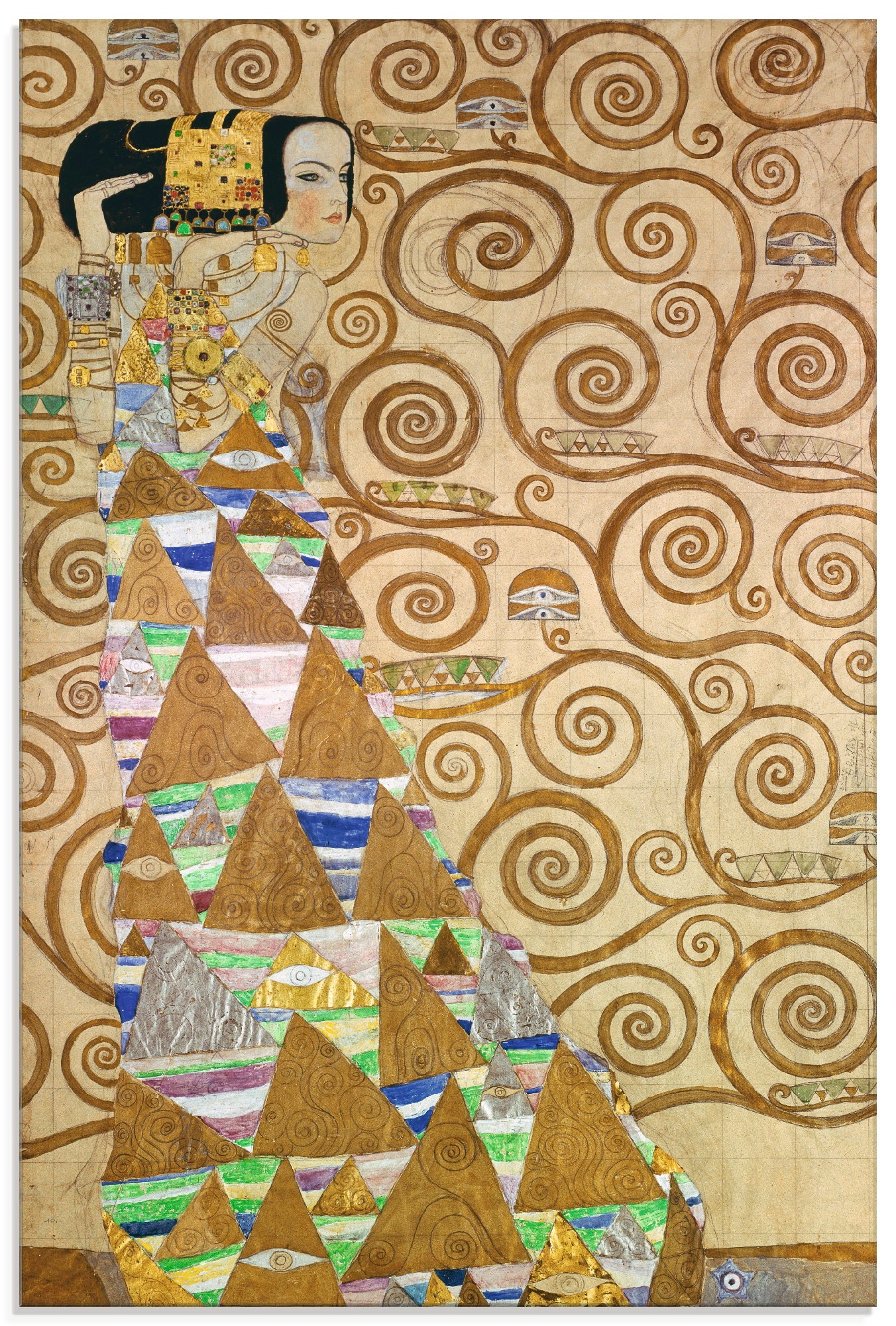 Image of Artland Glasbild »Die Erwartung Vorlage zum Stocletfries«, Frau, (1 St.) bei Ackermann Versand Schweiz