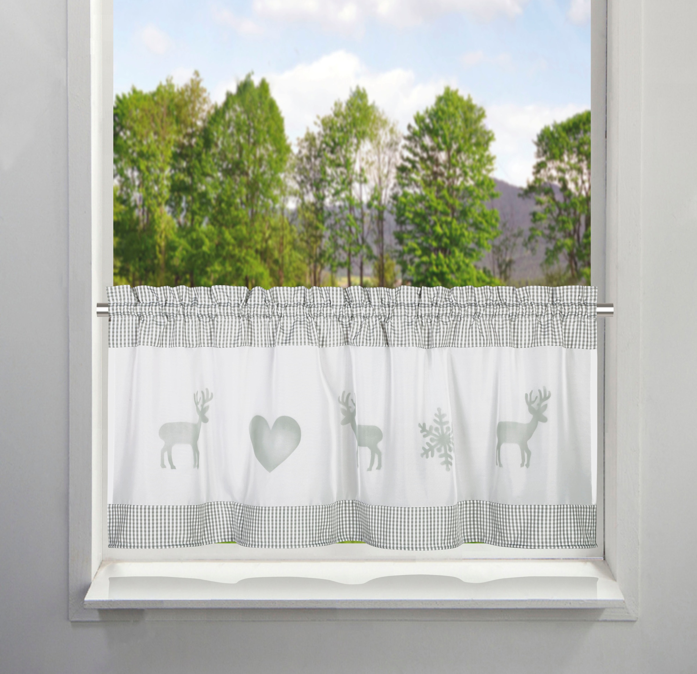 Image of my home Scheibengardine »Elk«, (1 St.), Airbrush bei Ackermann Versand Schweiz