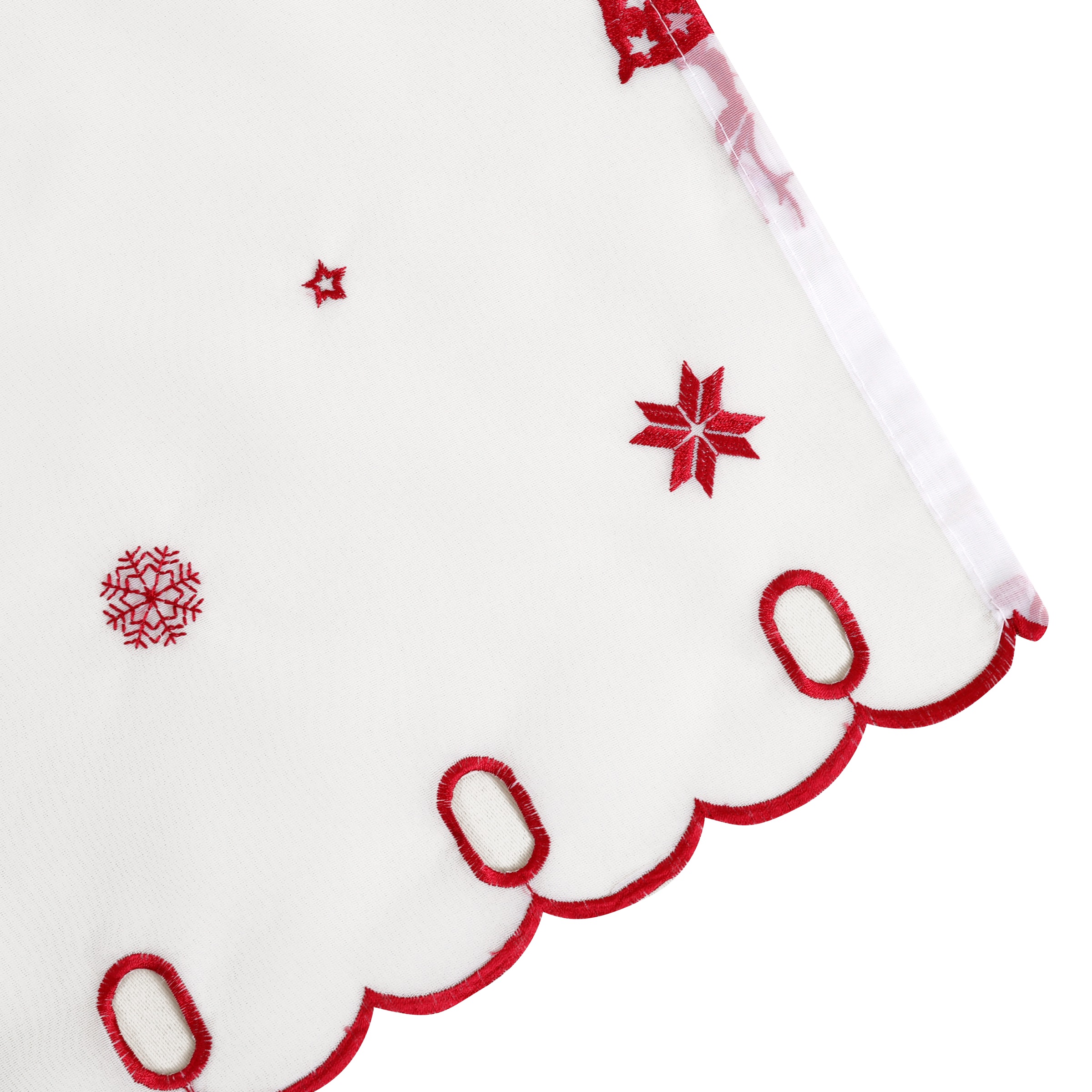 GOODproduct Scheibengardine »Elch« Durchzuglöcher 1 Stk. tlg. Mit Rentieren, Sternen und Schneeflocken bestickt