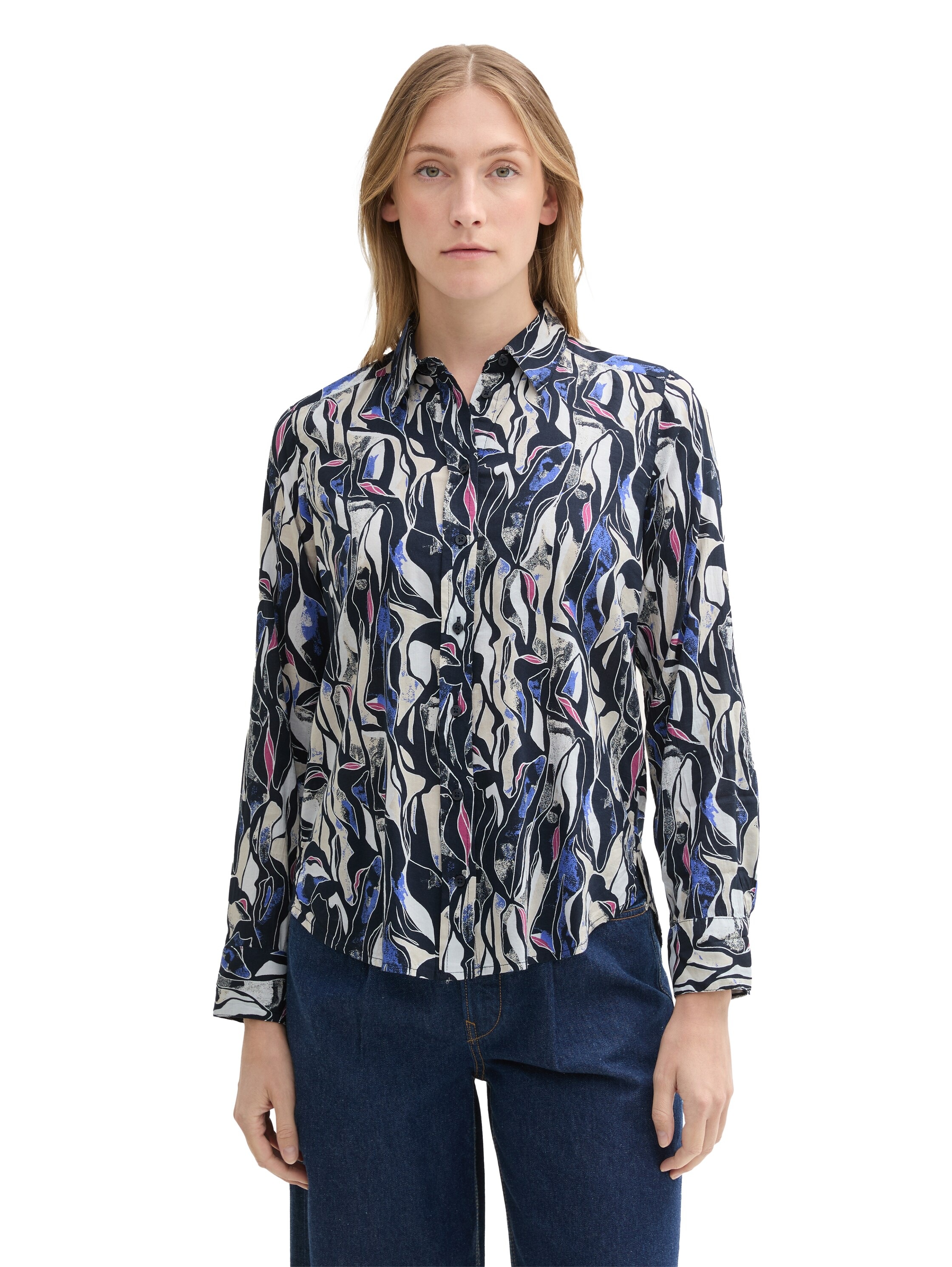 Image of TOM TAILOR Langarmbluse mit All-Over Print