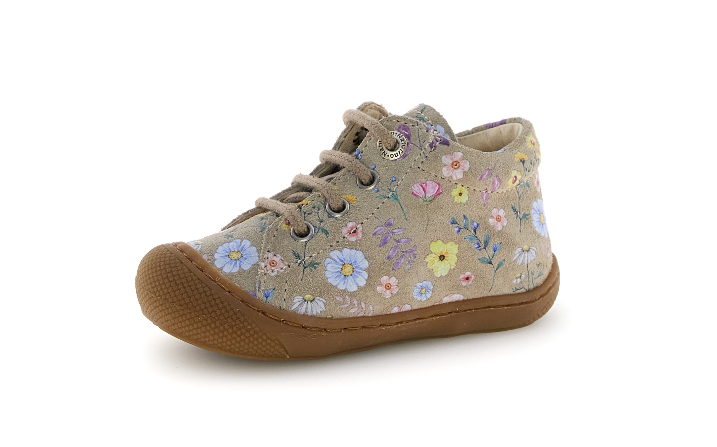 Image of Naturino Lauflernschuh "COCOON SUEDE" Babyschuh mit Print, Grössenschablone zum Download
