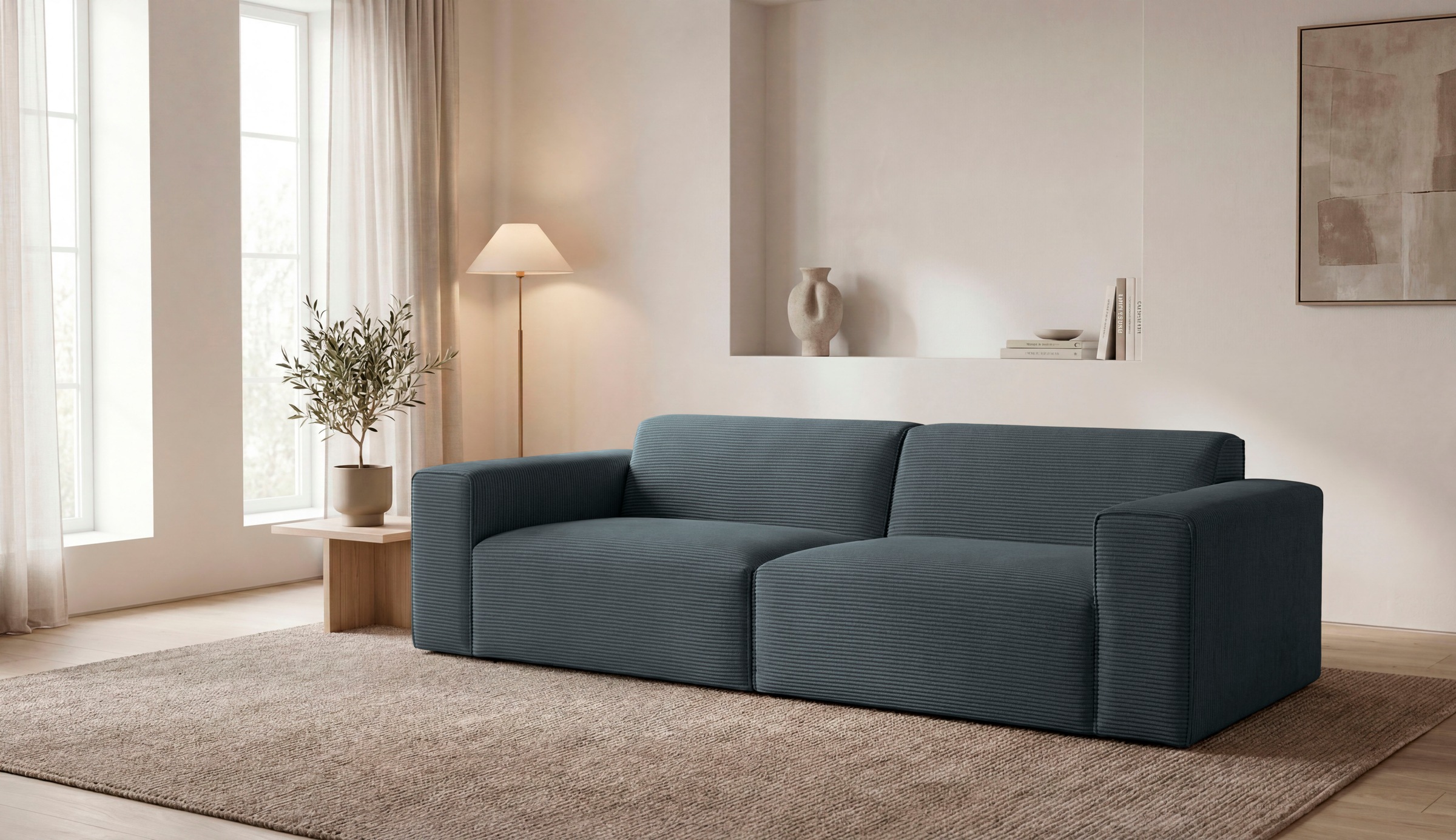 Image of GOODproduct 3-Sitzer "Clayton Breite 248 cm" in einem trendigen Cord-Bezug, verschiedene Kombinationen verfügbar
