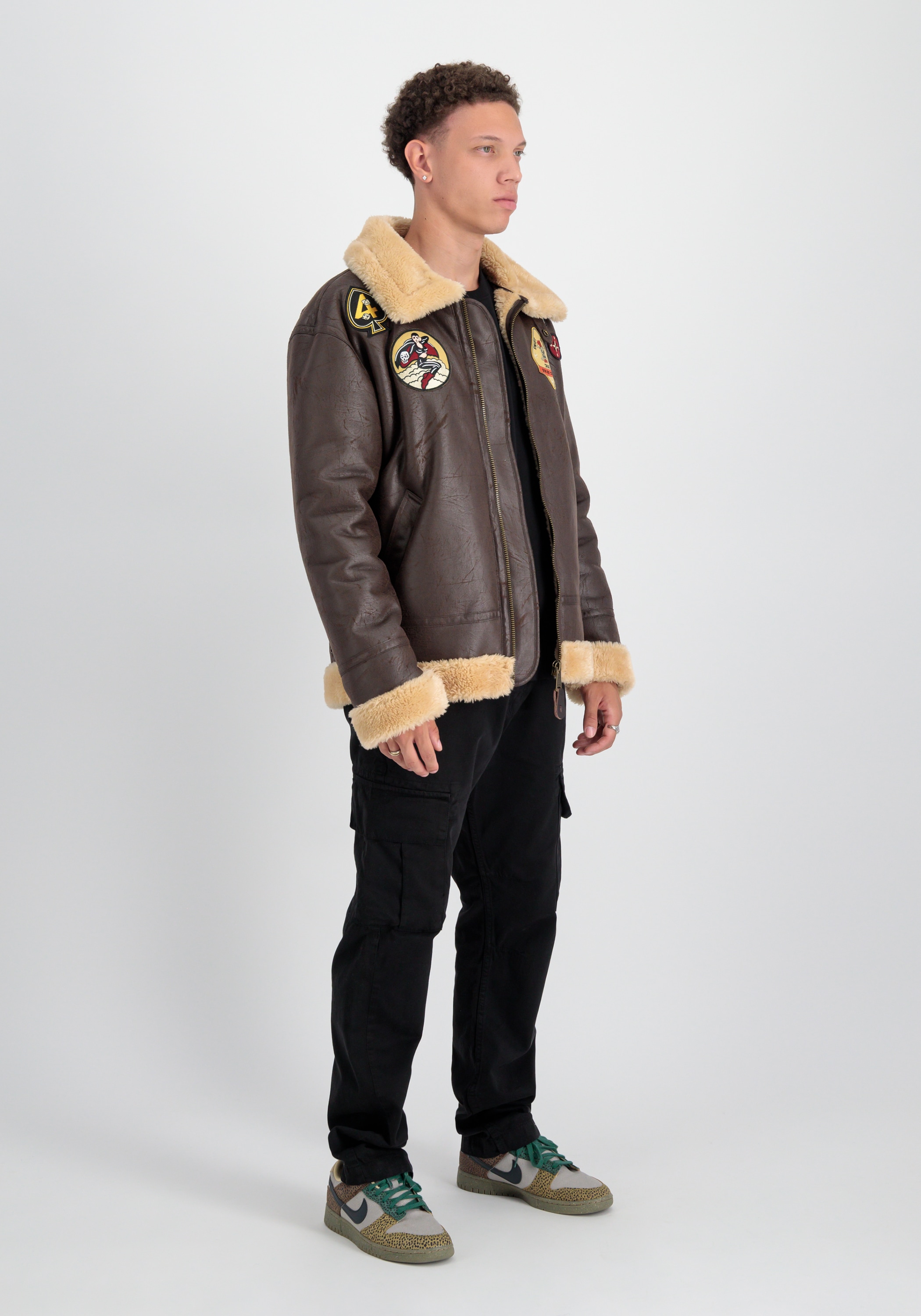 Alpha Industries Lederjacke »ALPHA INDUSTRIES Men - Leather & Vegan Jackets B3 FL Custom«