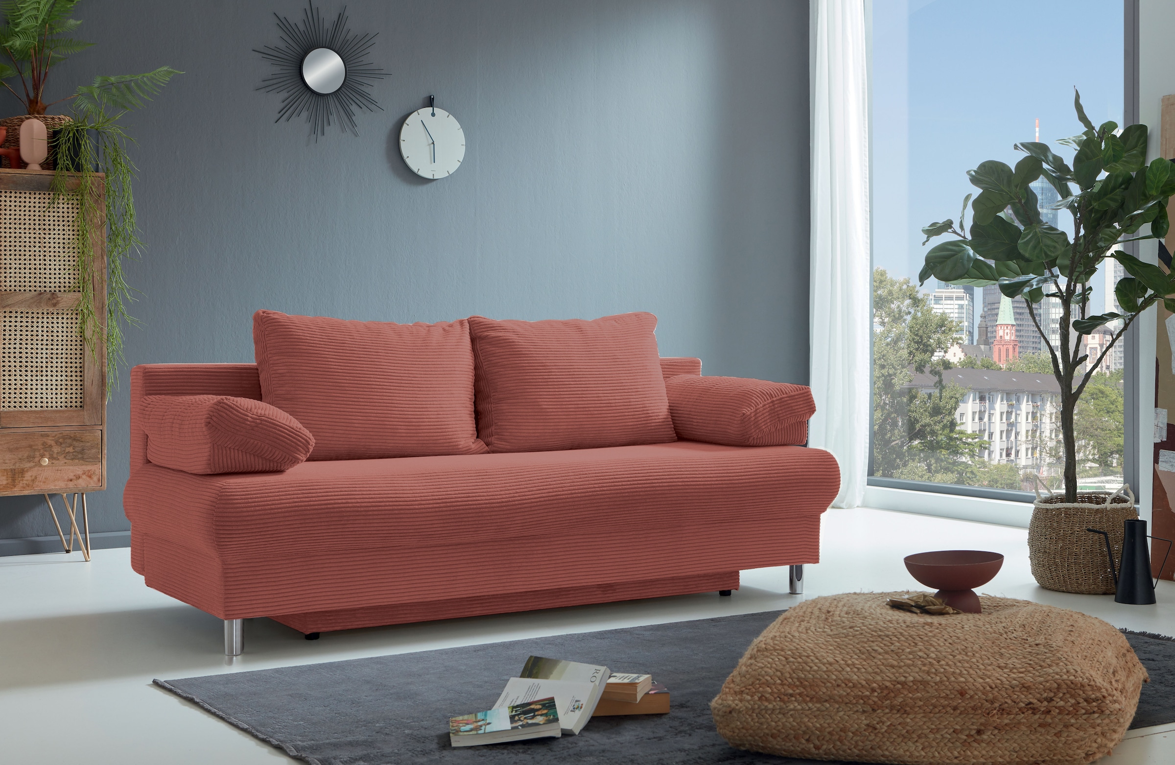 INOSIGN Schlafsofa »Como« 2-Sitzer, Federkern, Breite 196 cm, inkl. Rücken.-und Armlehnenkissen