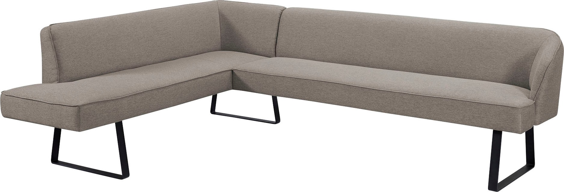 exxpo - sofa fashion Banc d'angle »Americano« mit Keder und Metallfüssen, Bezug in verschiedenen Qualitäten