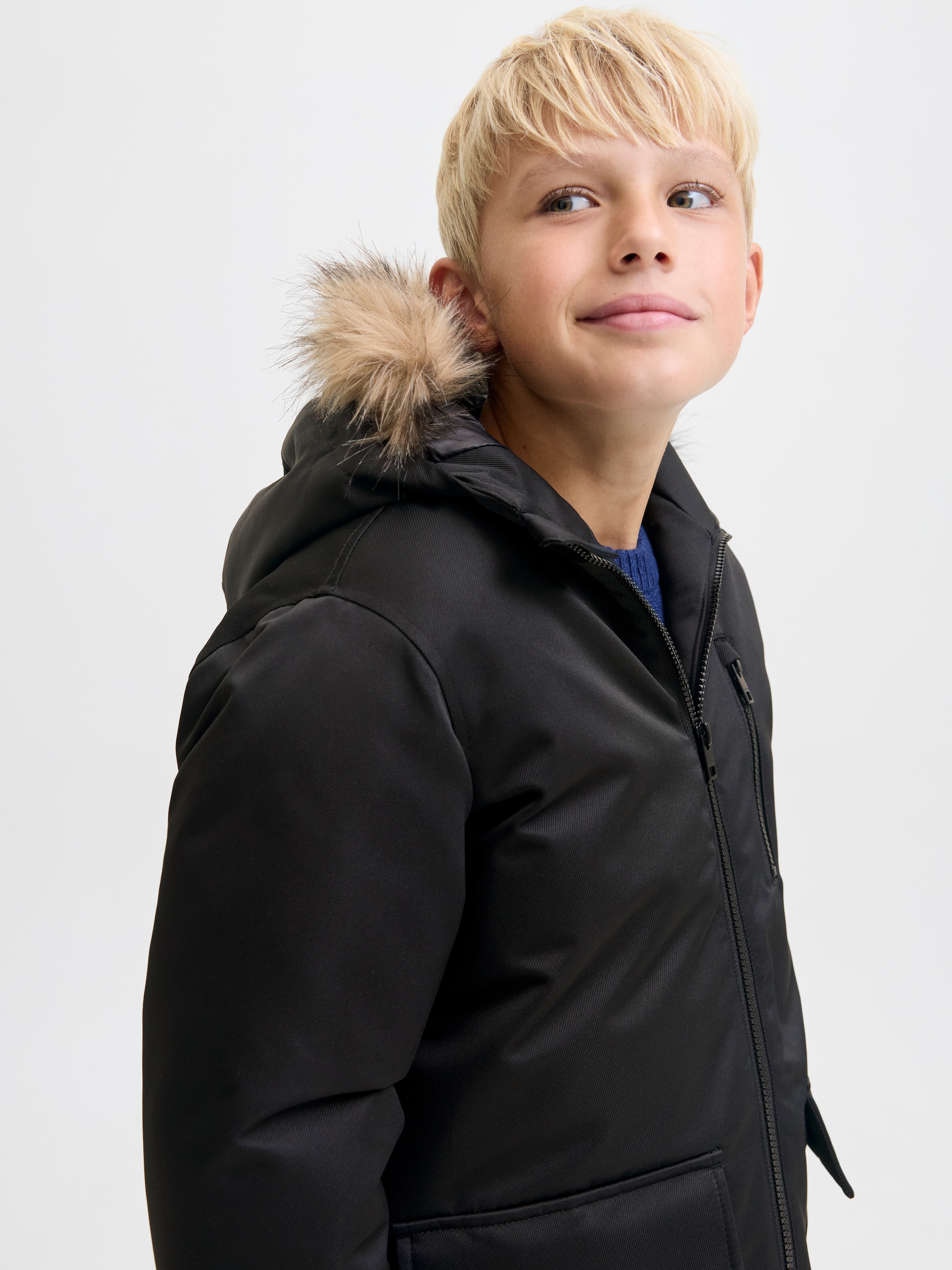 Jack & Jones Junior Parka »JJCHARLIE DETACHABLE FAUX FUR PARK JNR«, mit Kapuze