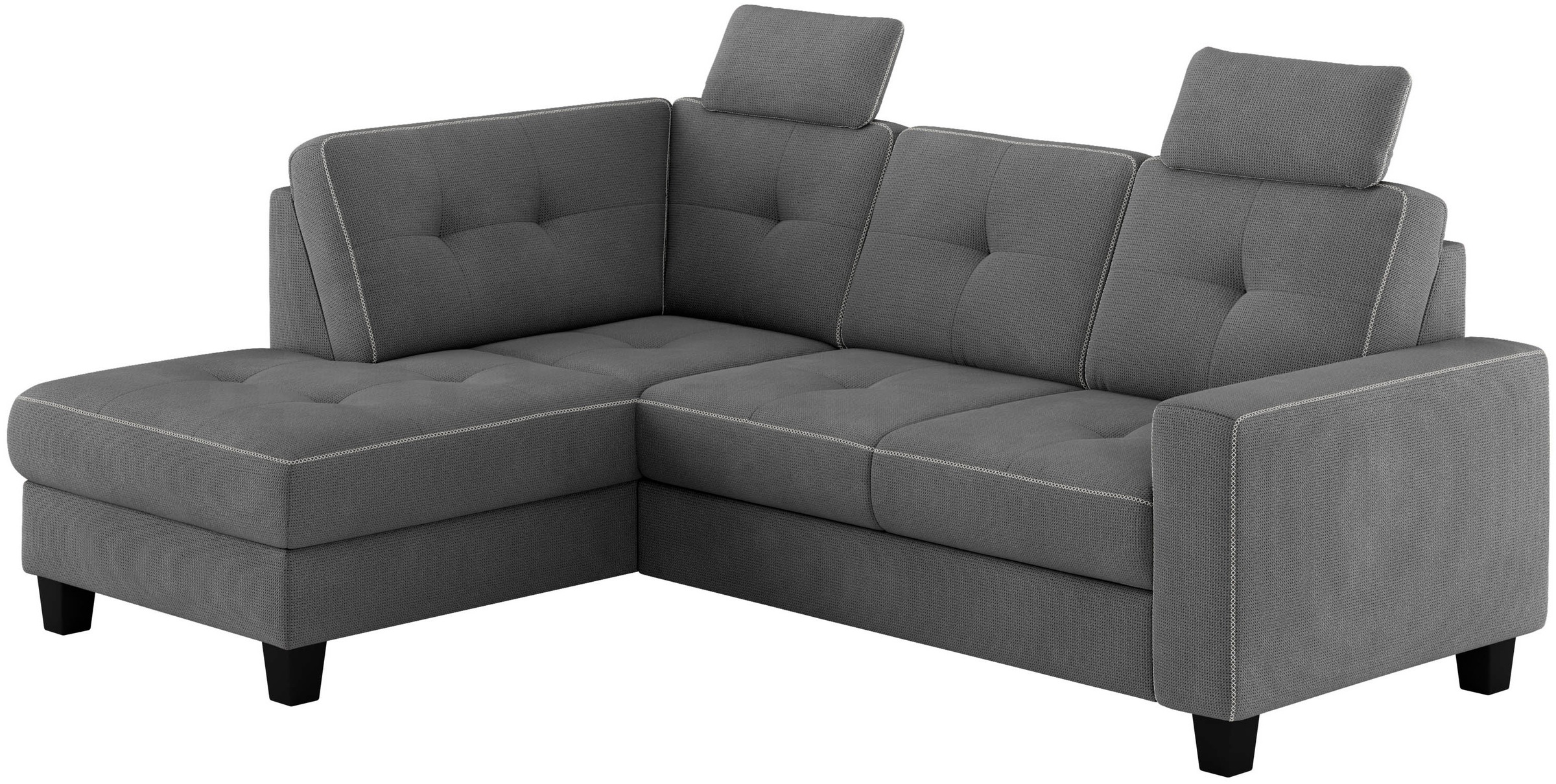 Places of Style Ecksofa »Varese«, wahlweise mit Bettfunktion und Bettkasten