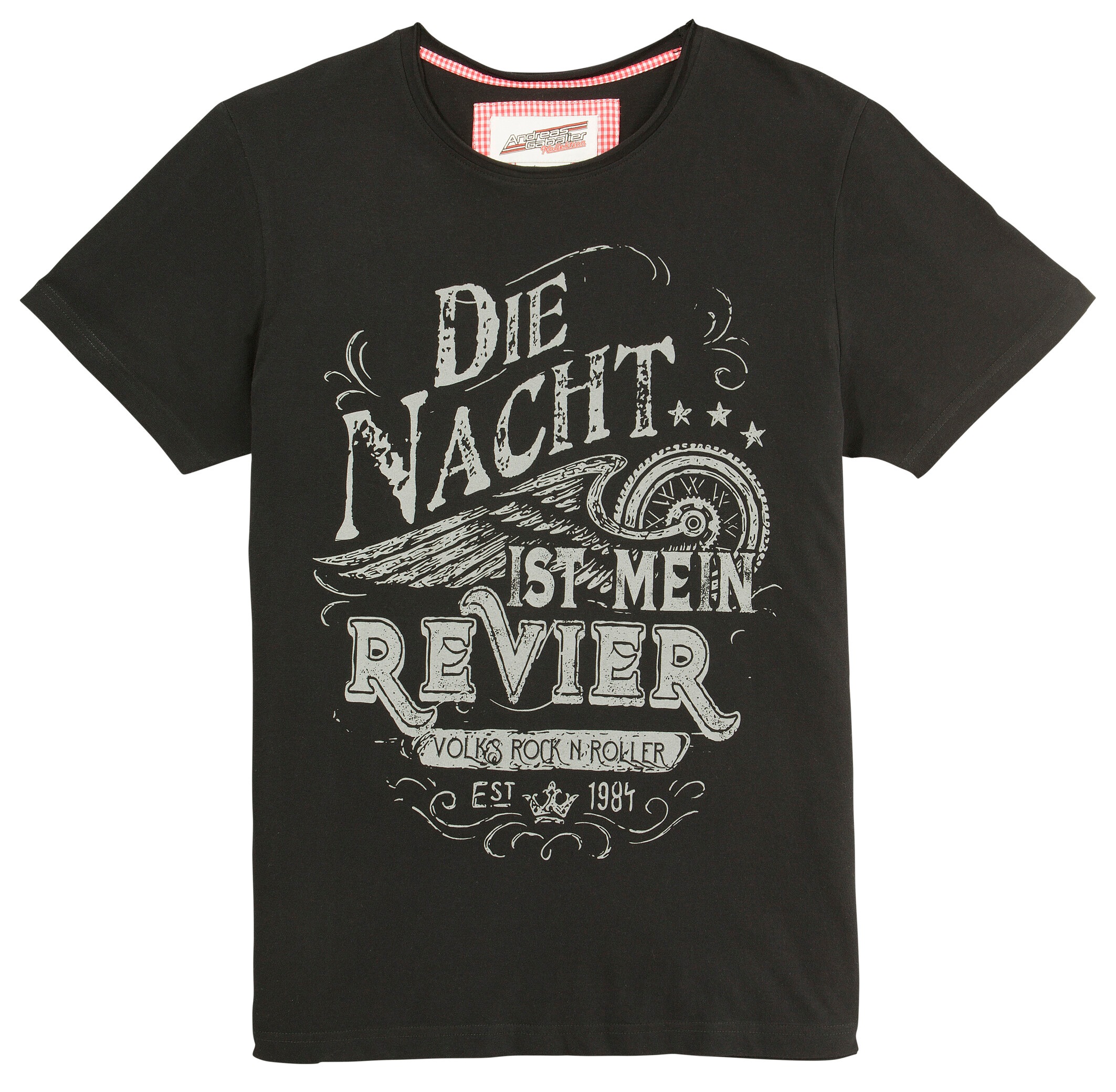 Image of Andreas Gabalier Kollektion Trachtenshirt, Herren mit coolem Print vorne bei Ackermann Versand Schweiz