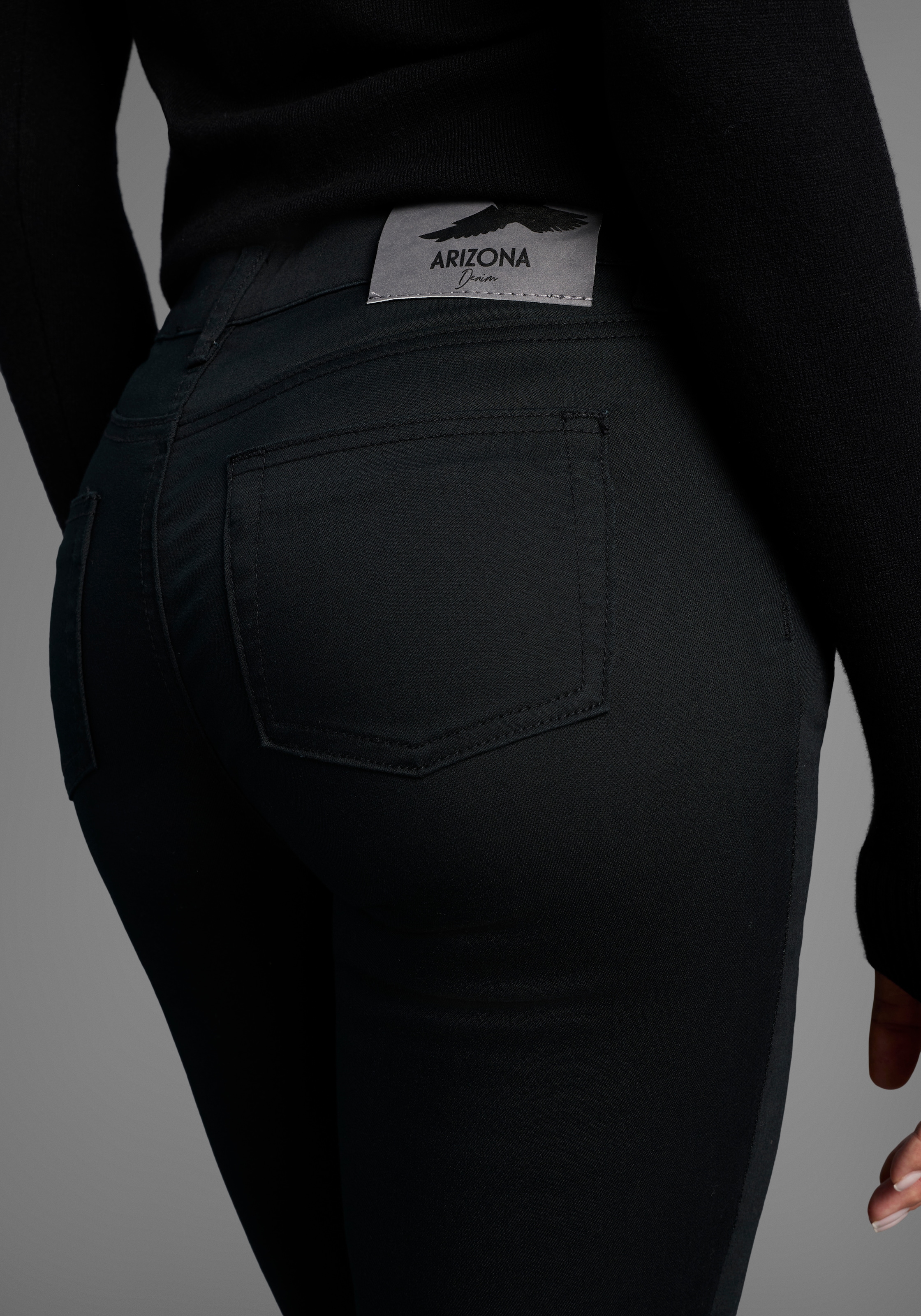 Arizona Slim-fit-Jeans »Shaping« enge Passform,  Röhrenjeans,  Used-Look-Waschung,  hohe Leibhöhe