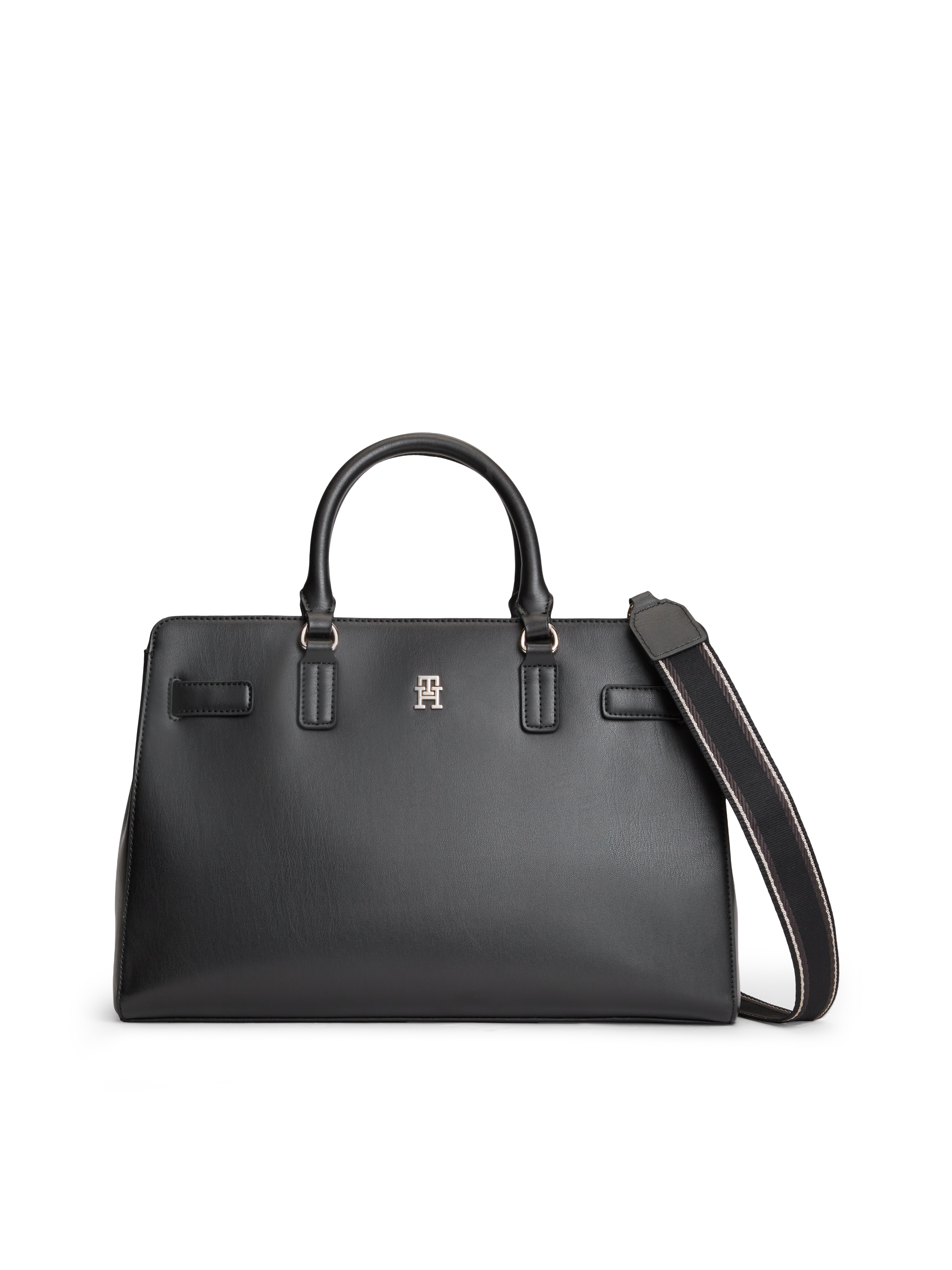 Image of Tommy Hilfiger Handtasche "TH JOY SATCHEL" Damen Schultertasche, Umhängetasche mit TH-Logo