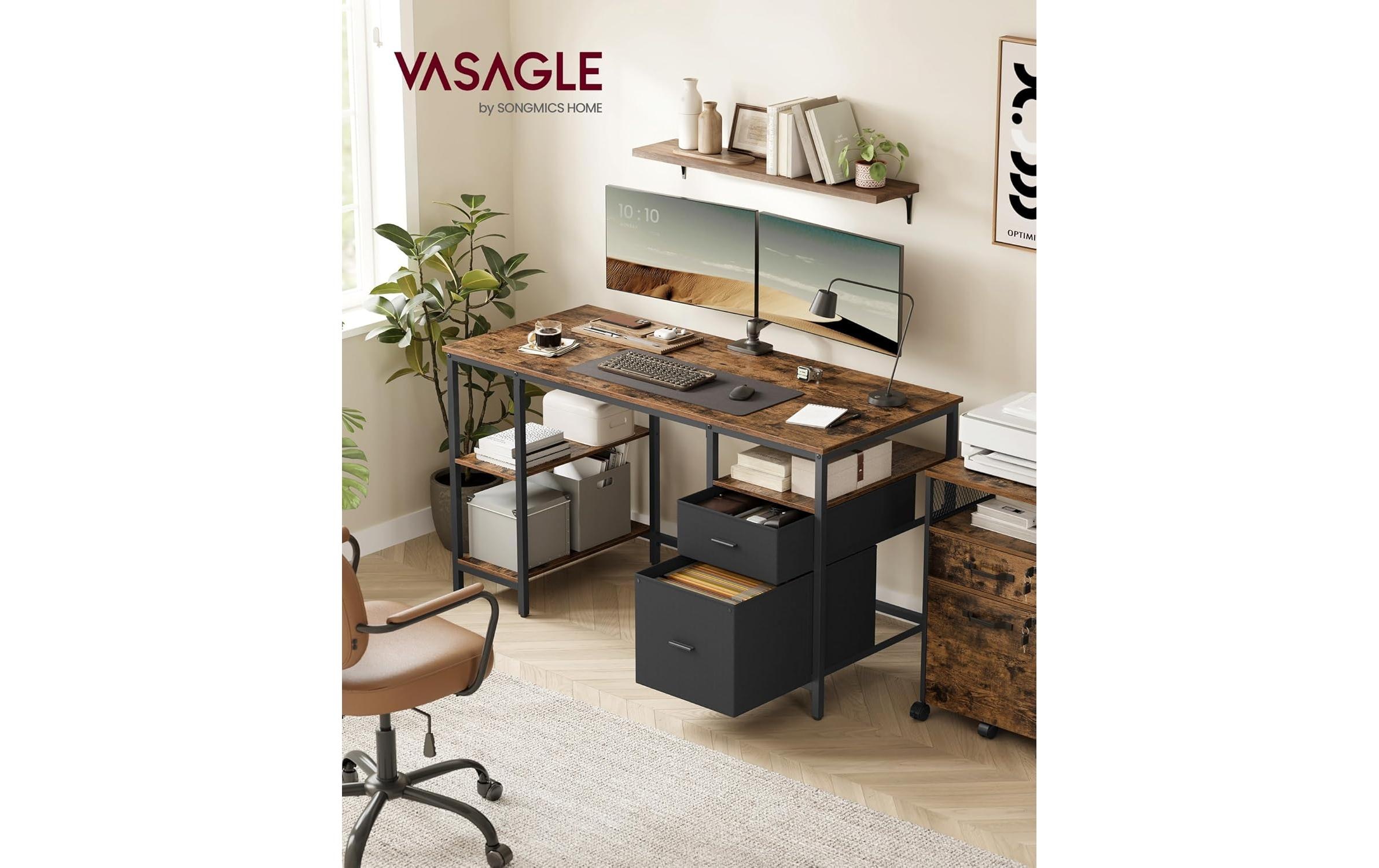 VASAGLE Schreibtisch »140 x 60 cm, Rustikales«