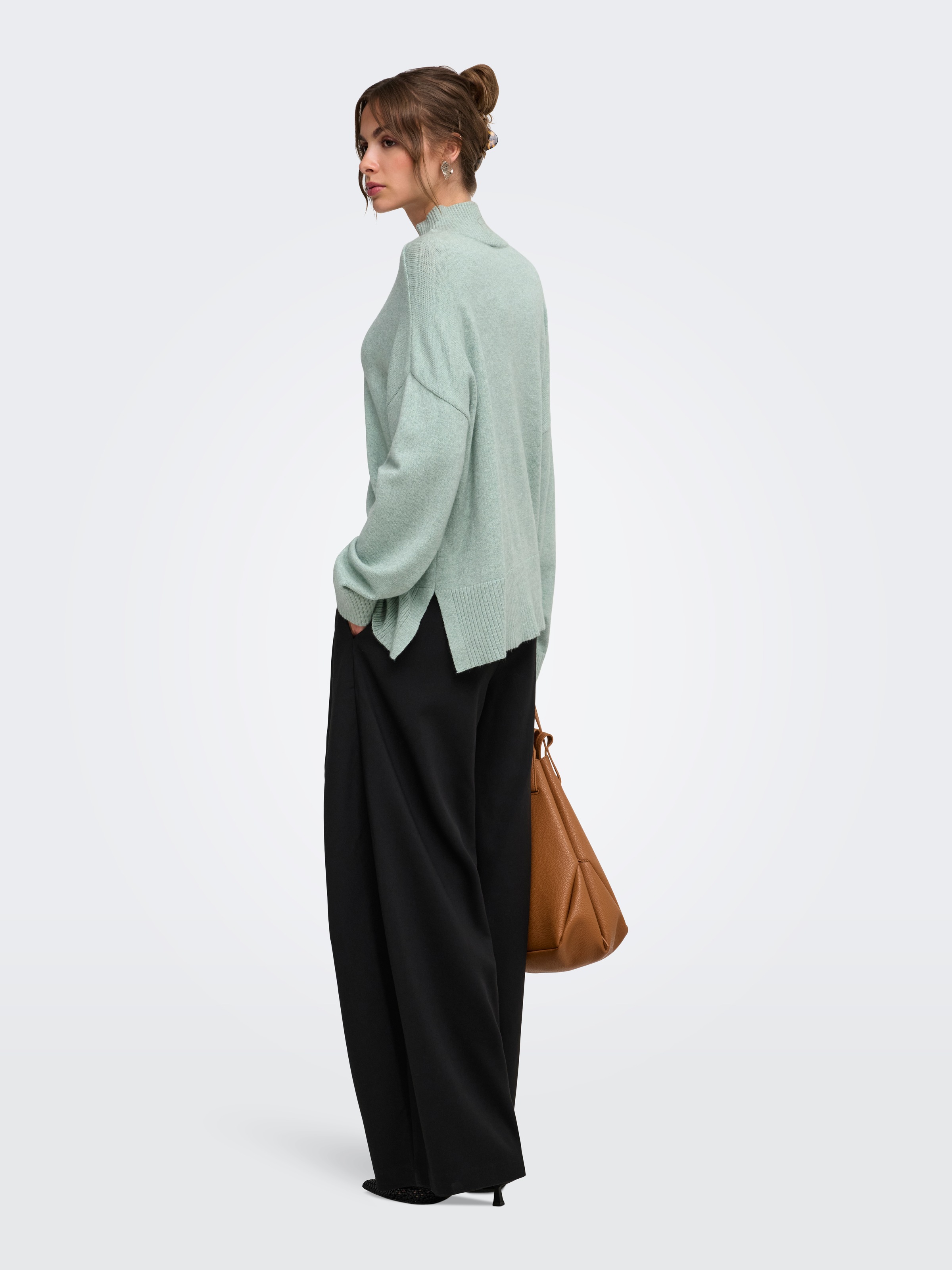 ONLY Strickpullover »ONLMARY LS HIGH NECK SLIT KNT NOOS« Viskosemischung, regular fit