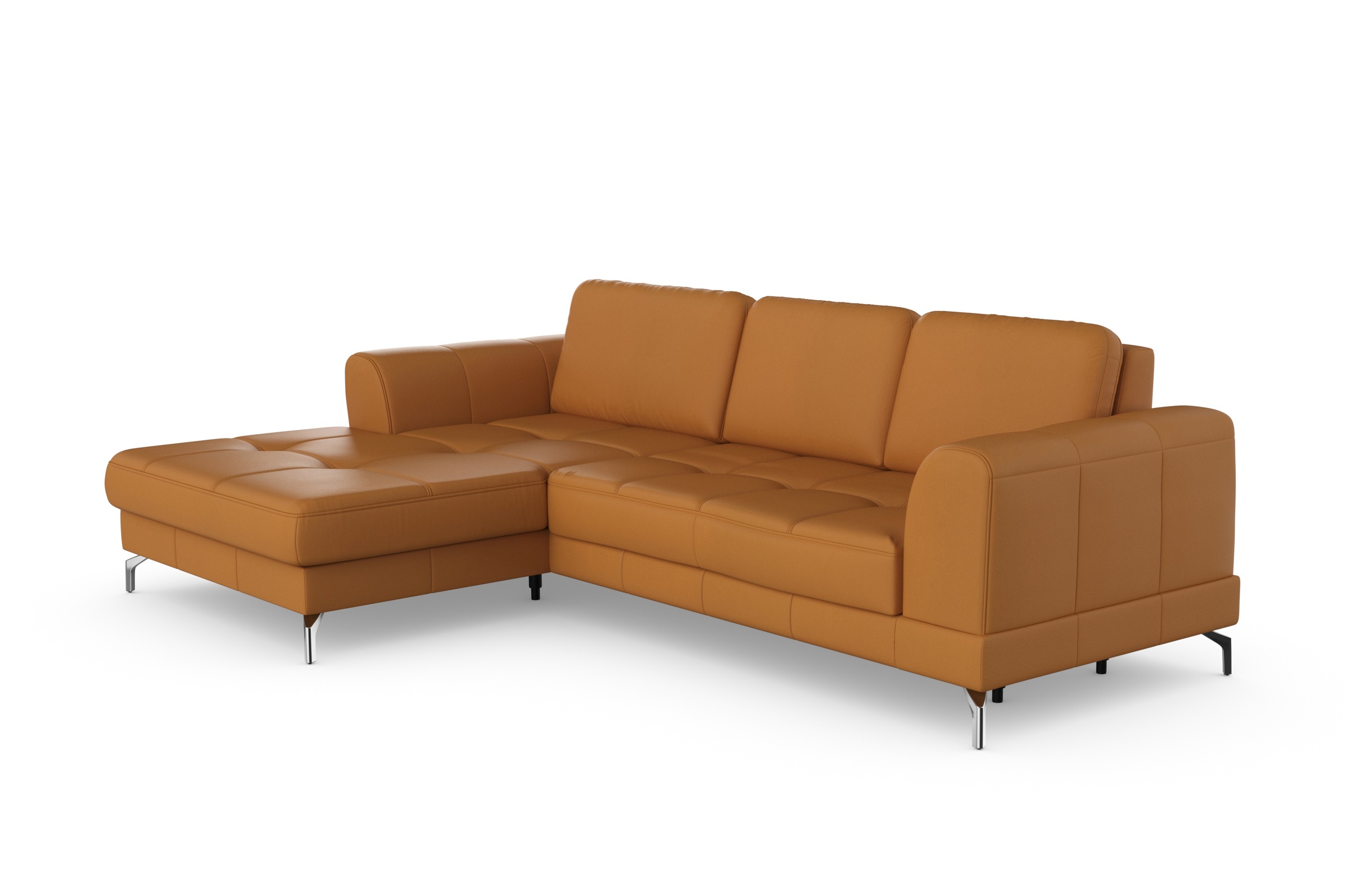 sit&more Ecksofa »Bendigo L-Form«, inklusive Sitztiefenverstellung, Bodenfreiheit 12 cm, in 2 Fussfarben