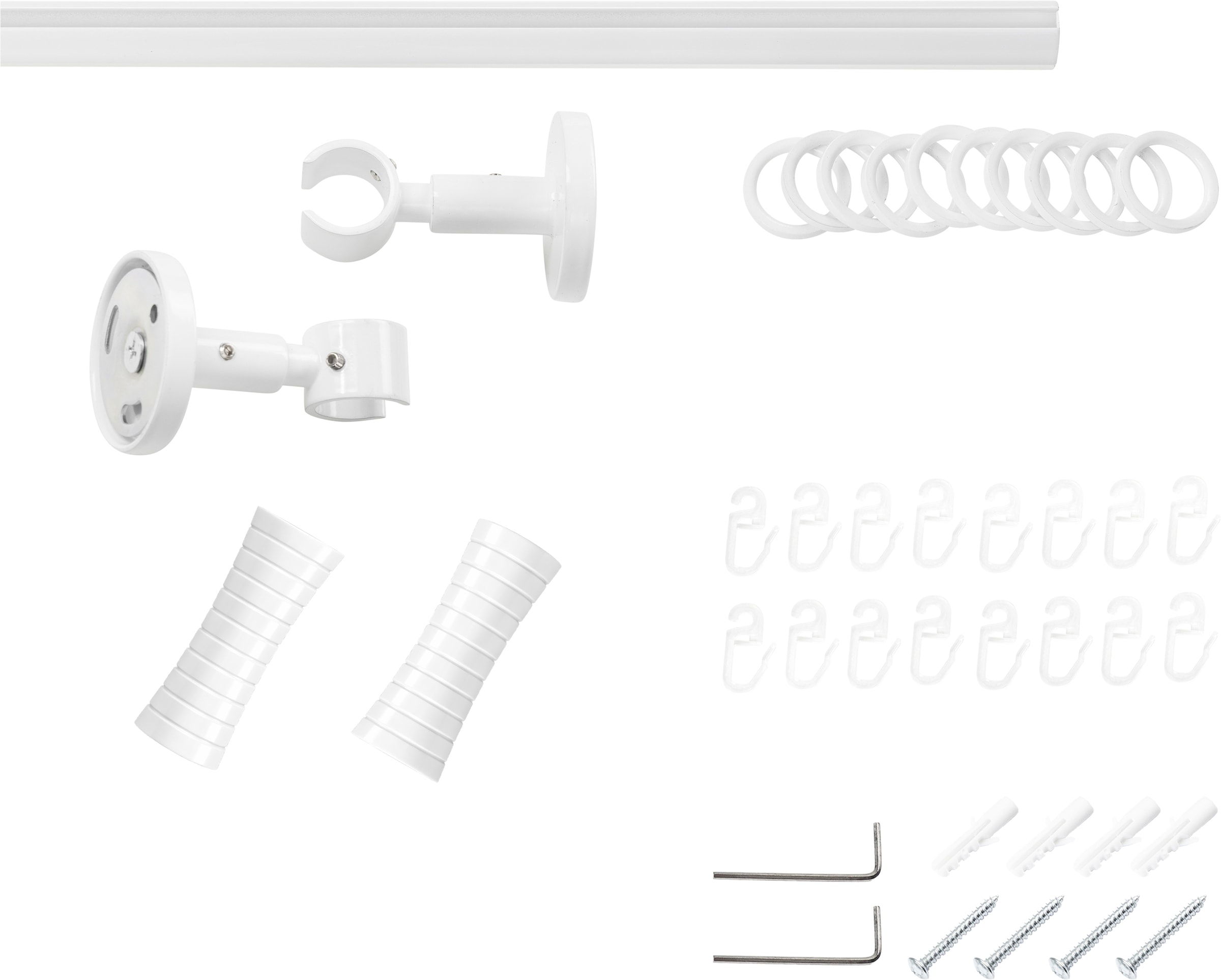 SN DECO GROUP Gardinenstange »Gardinenstange Innenlauf Nancy Ø 19 mm, 1-läufig, Fixmass, verschraubt« Ø 19 mm Fixmass;kürzbar