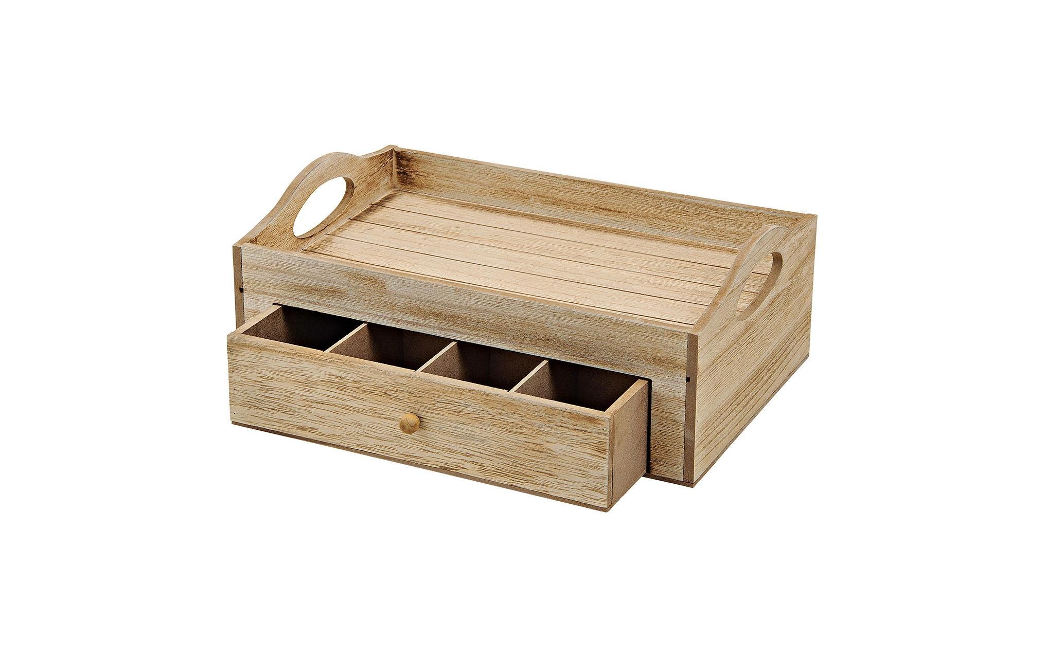 Image of Teebox "G. Wurm mit sieben Fächern 30 x 11 x 20 cm" 1 Stk. tlg.