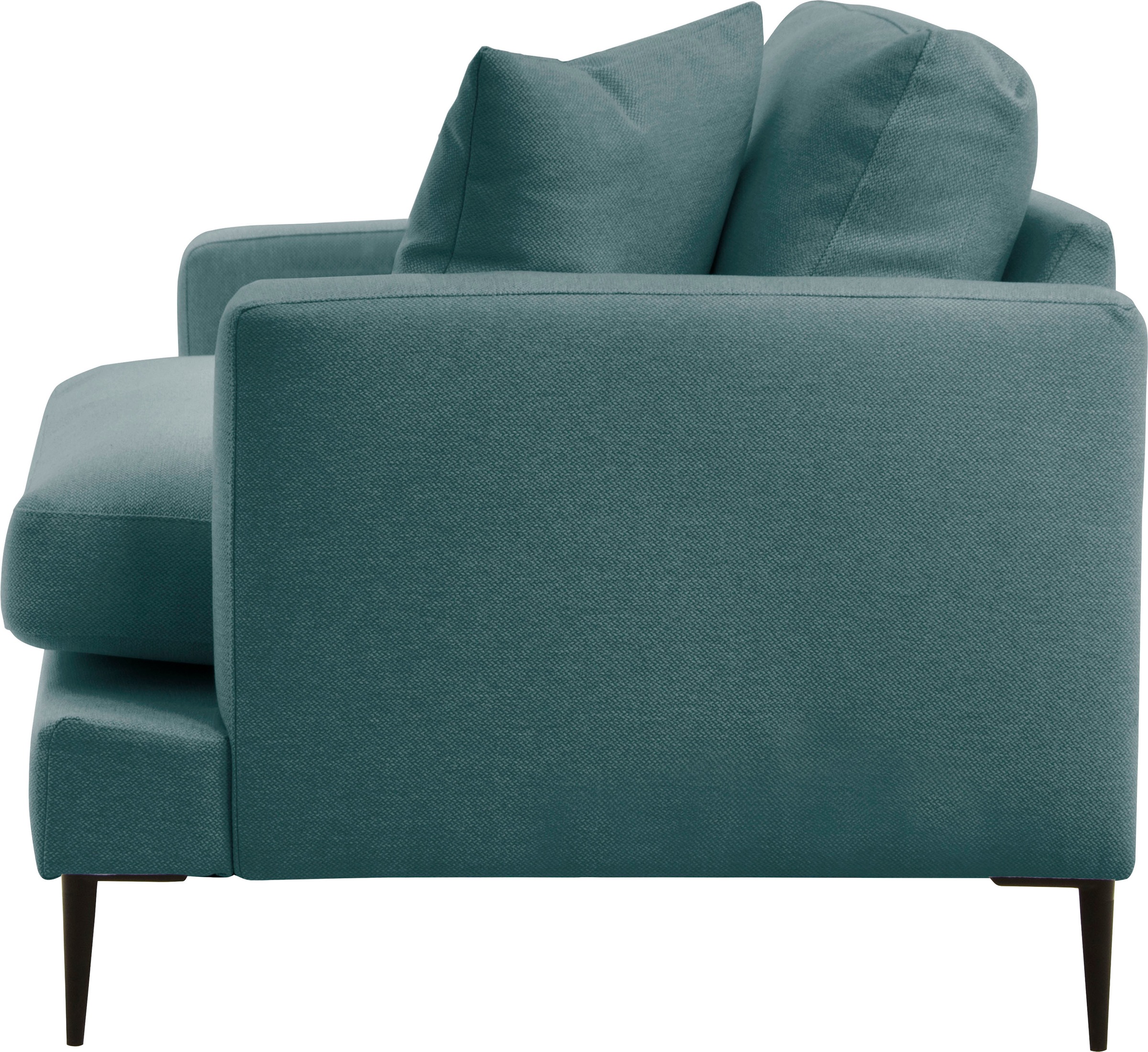 Leonique Sessel »Cozy Loungesessel, Designersessel, Masse B/T/H: 91/97/80 cm«, mit Metallbeinen und Zierkissen
