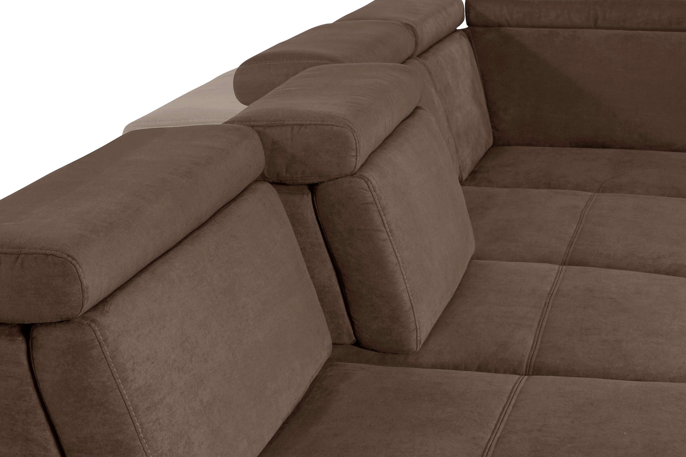 sit&more Wohnlandschaft »Gizeh U-Form«, 15 cm Fusshöhe, inklusive Sitztiefenverstellung und Kopfteilverstellung
