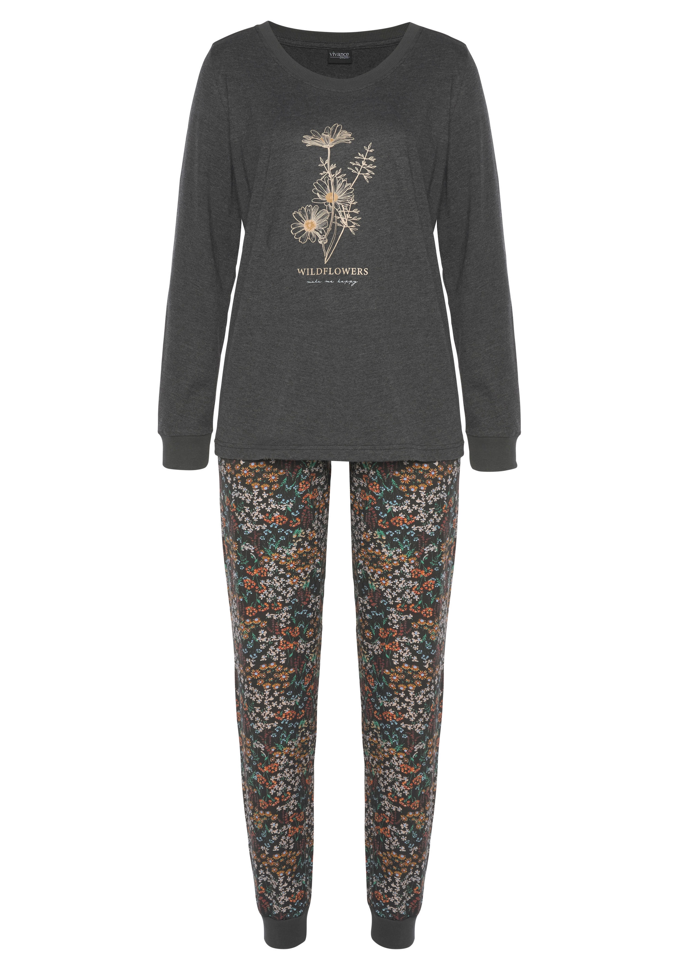 Vivance Dreams Pyjama 2 cuis tlg., mit Frontdruck