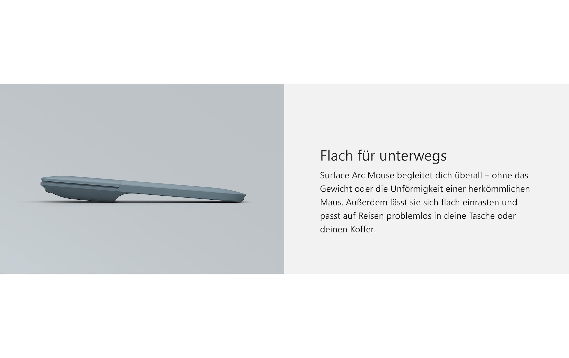 Microsoft Maus »Surface Arc Mouse«, Bluetooth, faltbar, Touch Oberfläche, Scrollrad-Emulation