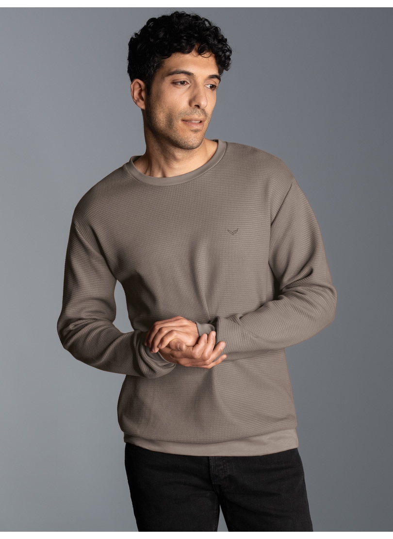 Trigema Sweat-shirt »TRIGEMA Sweatshirt in Waffeloptik«
