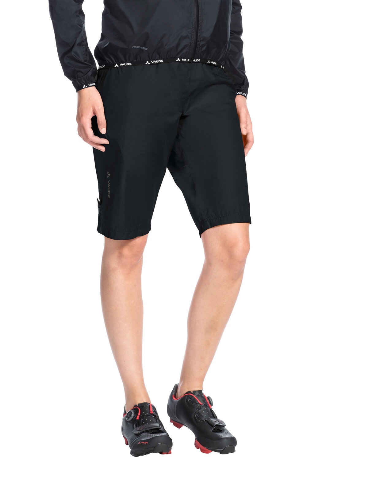 Image of VAUDE Regenhose "WOMENS DROP SHORTS" sportlicher Stil, für Radsportaktivitäten, wasserdicht, winddicht