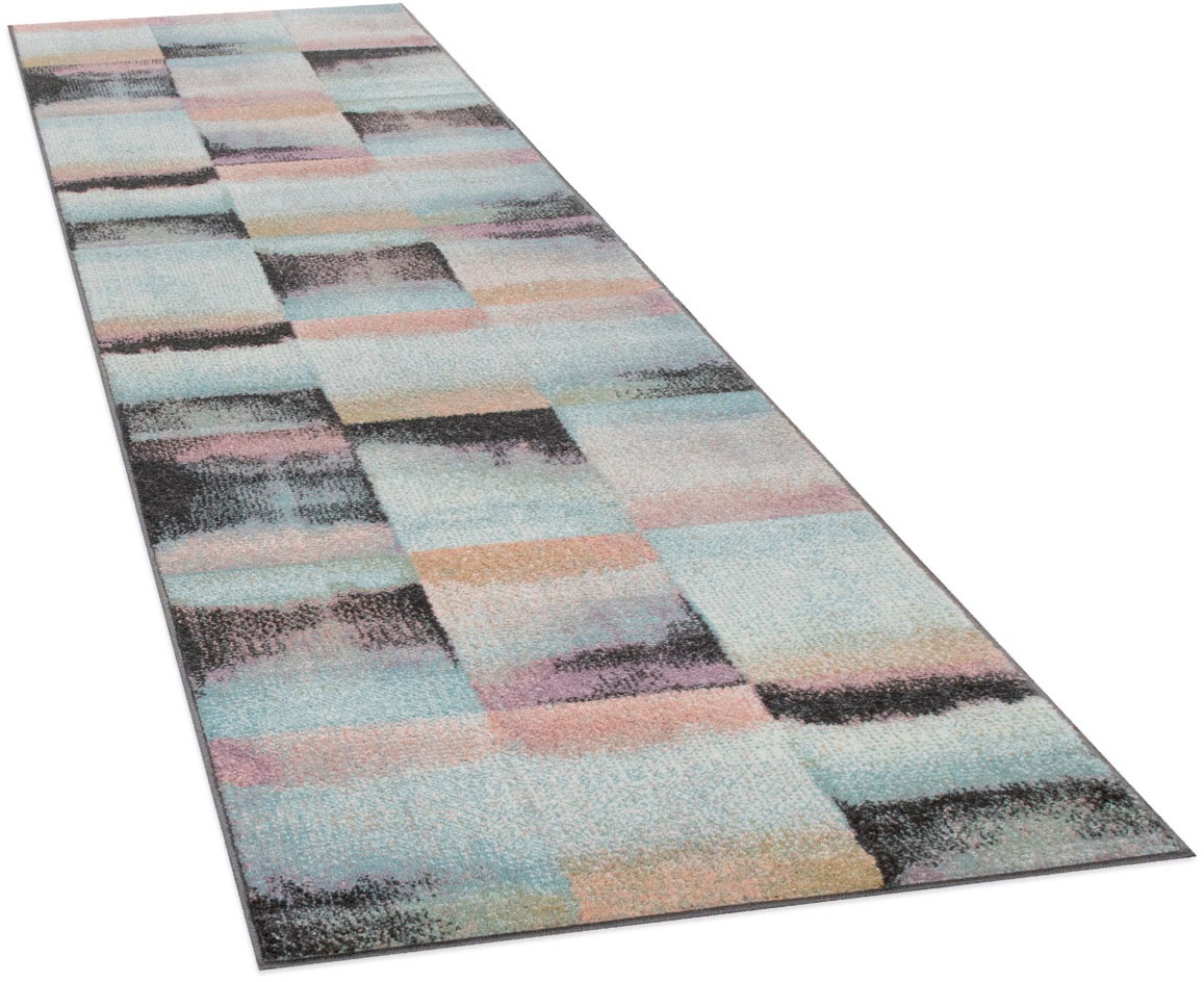 Image of Paco Home Läufer »Kosy 510«, rechteckig, 14 mm Höhe, Teppich-Läufer, Kurzflor, buntes modernes Design, ideal im Flur & Schlafzimmer bei Ackermann Versand Schweiz