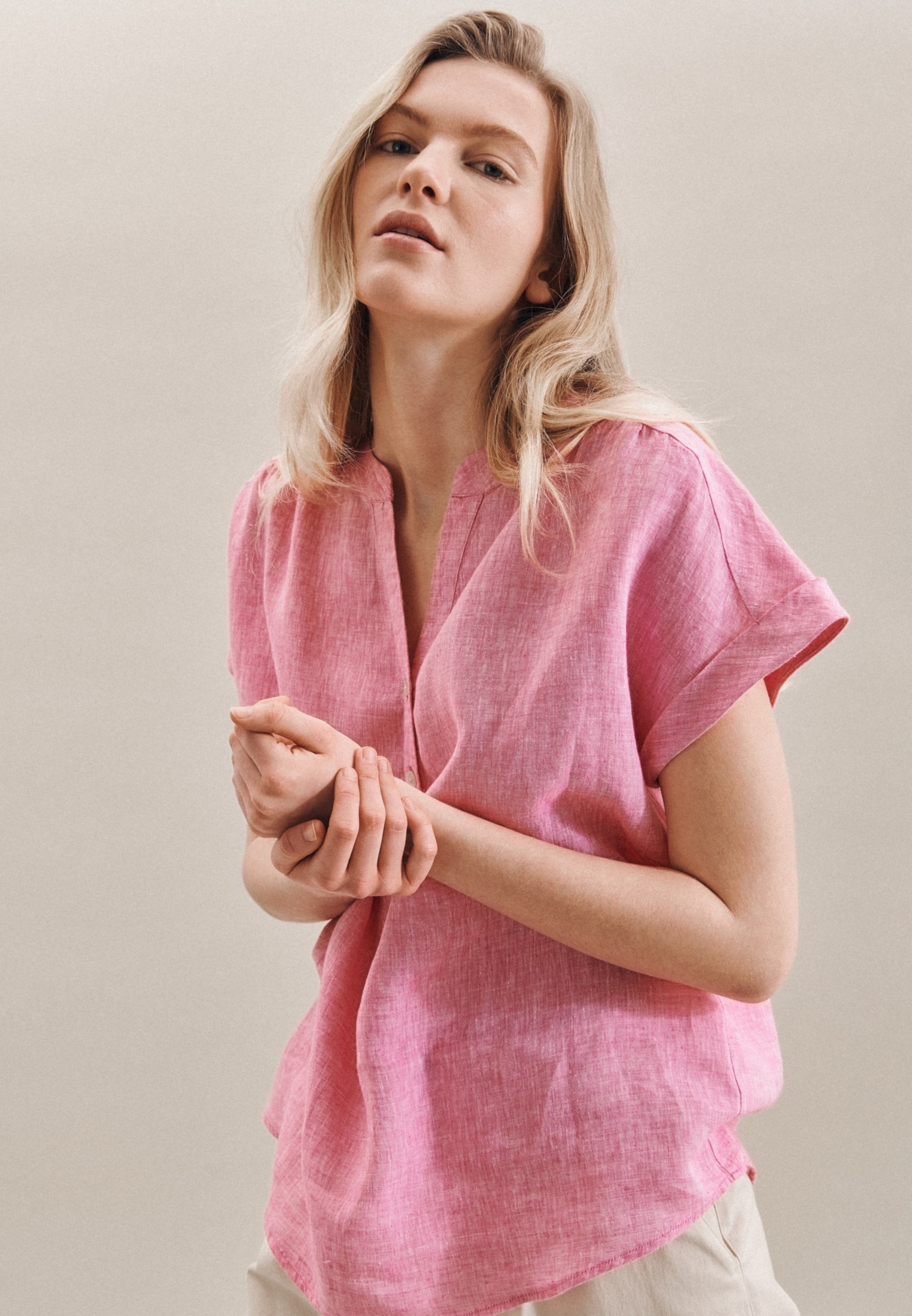 Image of seidensticker Hemdbluse »Schwarze Rose«, Ohne Arm V-Neck Uni bei Ackermann Versand Schweiz