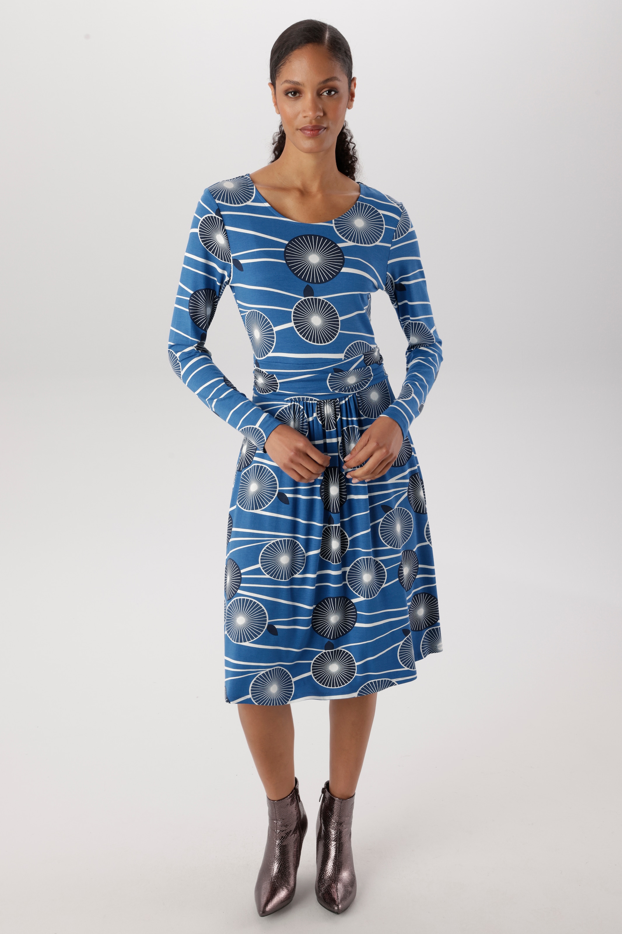 Image of Aniston SELECTED Jerseykleid mit gerafften Taillenbund - NEUE KOLLEKTION