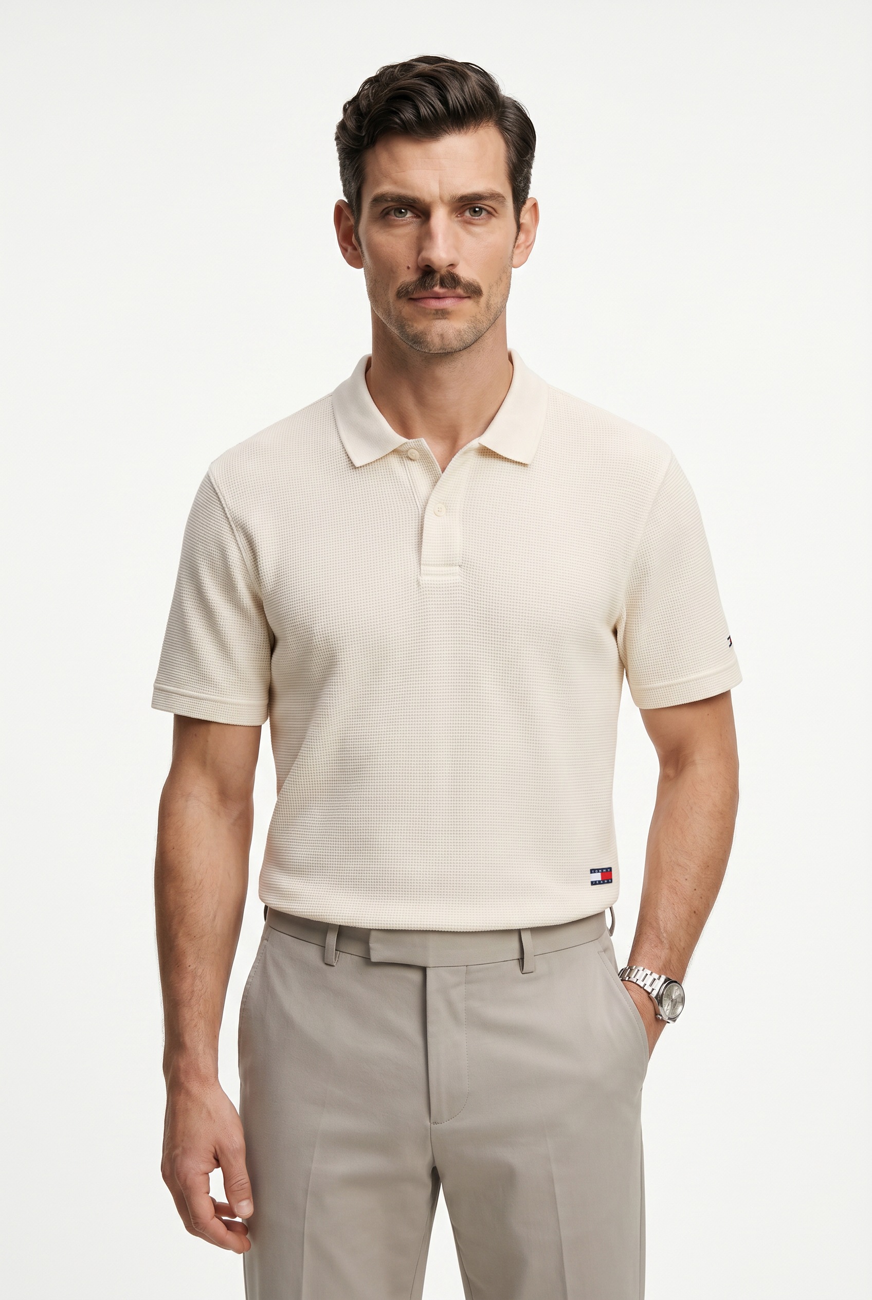 Image of Tommy Jeans Poloshirt "TJM REGULAR WASHED WAFFLE"