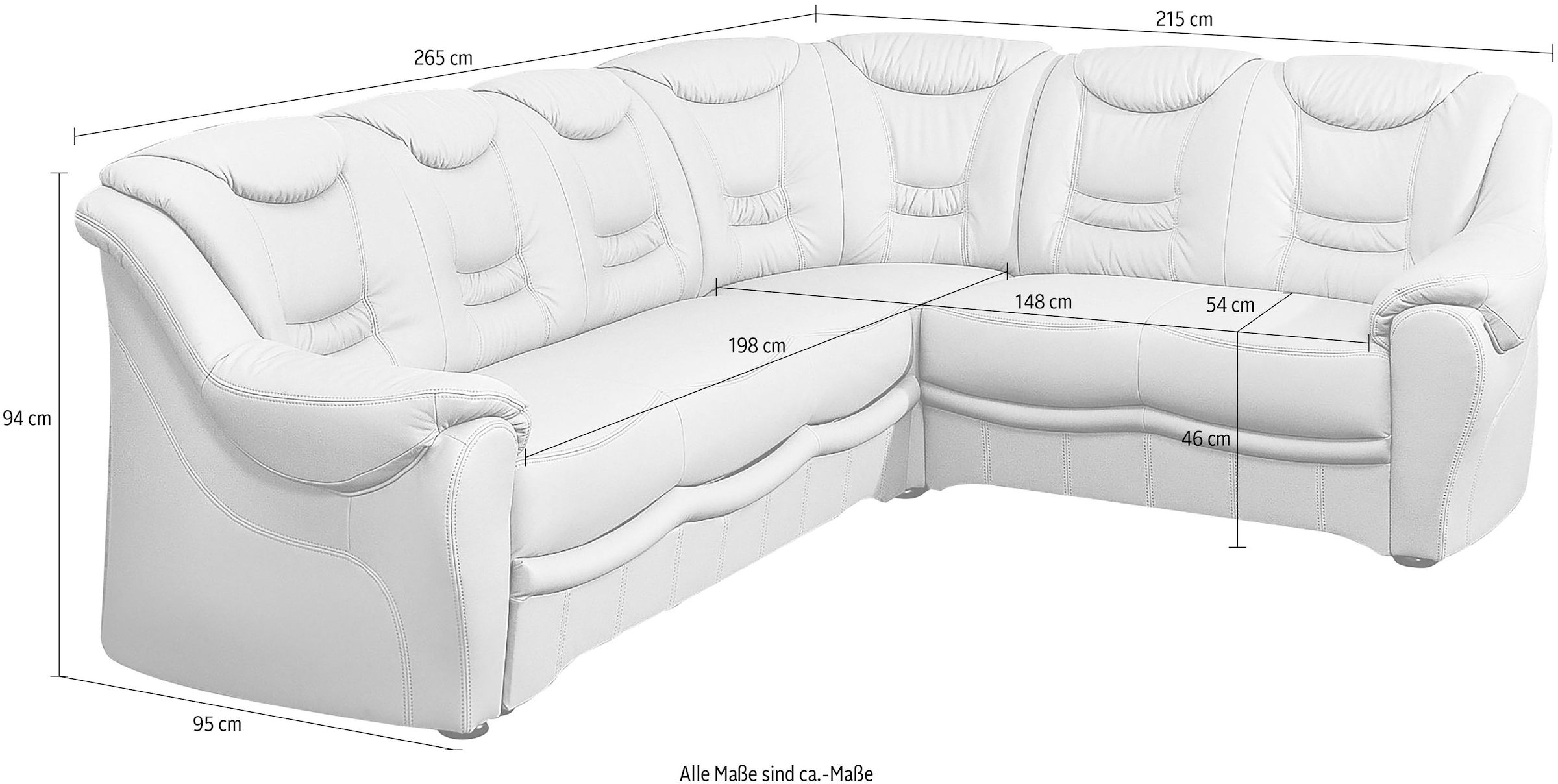 sit&more Canapé d'angle »Bansin L-Form« wahlweise mit Bettfunktion