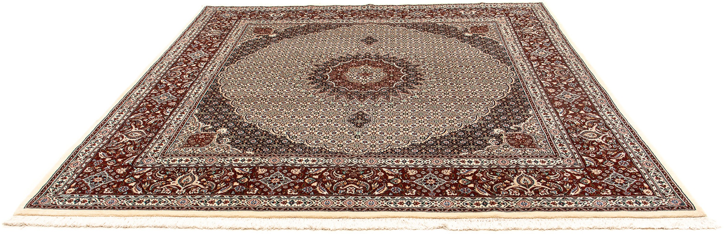 Image of morgenland Orientteppich »Perser - Classic quadratisch - 262 x 250 cm - hellbraun«, quadratisch, 10 mm Höhe, Wohnzimmer, Handgeknüpft, Einzelstück mit Zertifikat bei Ackermann Versand Schweiz