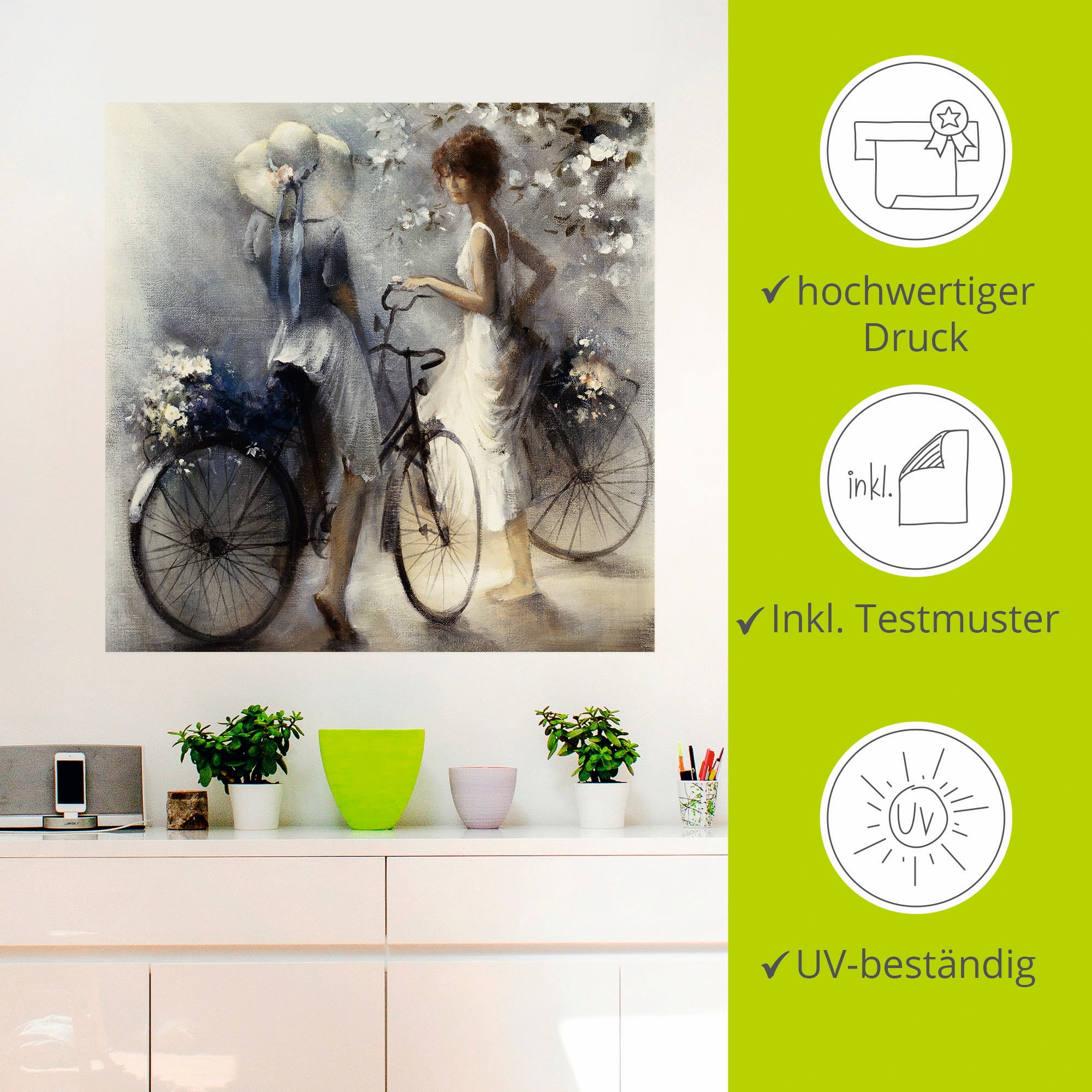 Artland Wandbild »Frühling III«, Frau, (1 St.), als Leinwandbild, Poster, Wandaufkleber in verschied. Grössen