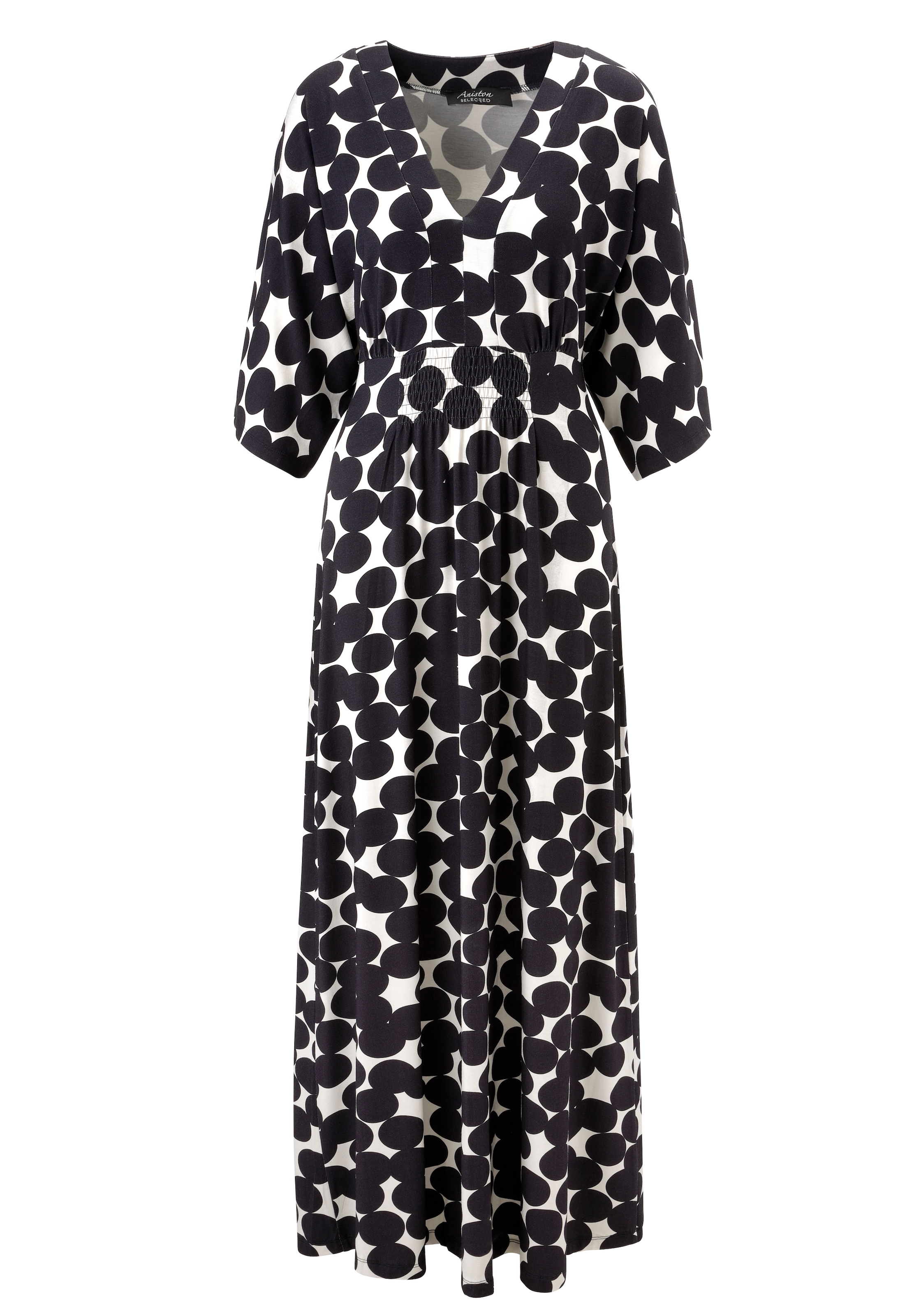 Aniston SELECTED Maxi robe mit weiten, 3/4-langen Ärmeln - NEUE KOLLKETION