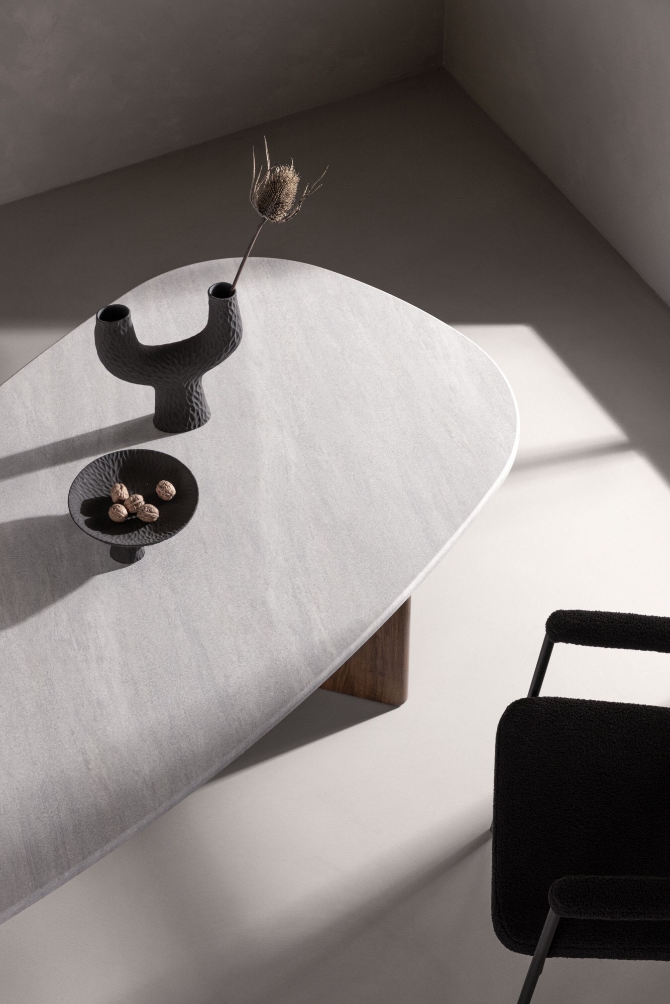 Venture Home Esstisch »Grönvik, ovaler Esstisch in moderner Betonoptik, 180 × 90 cm« Esszimmertisch, MDF, Papierlaminat, oval, geräumig, skandinavisch