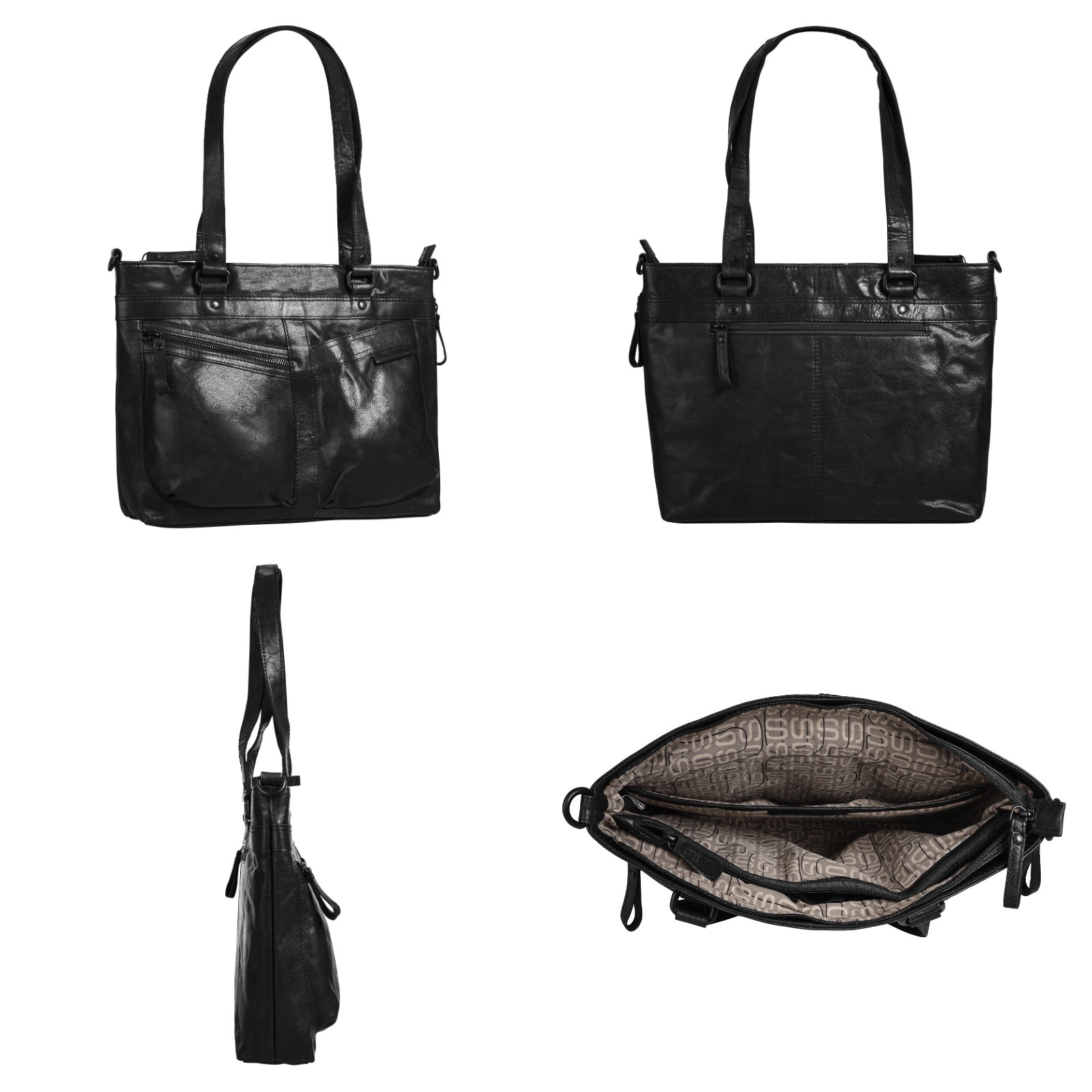 Spikes & Sparrow Shopper, echt Leder