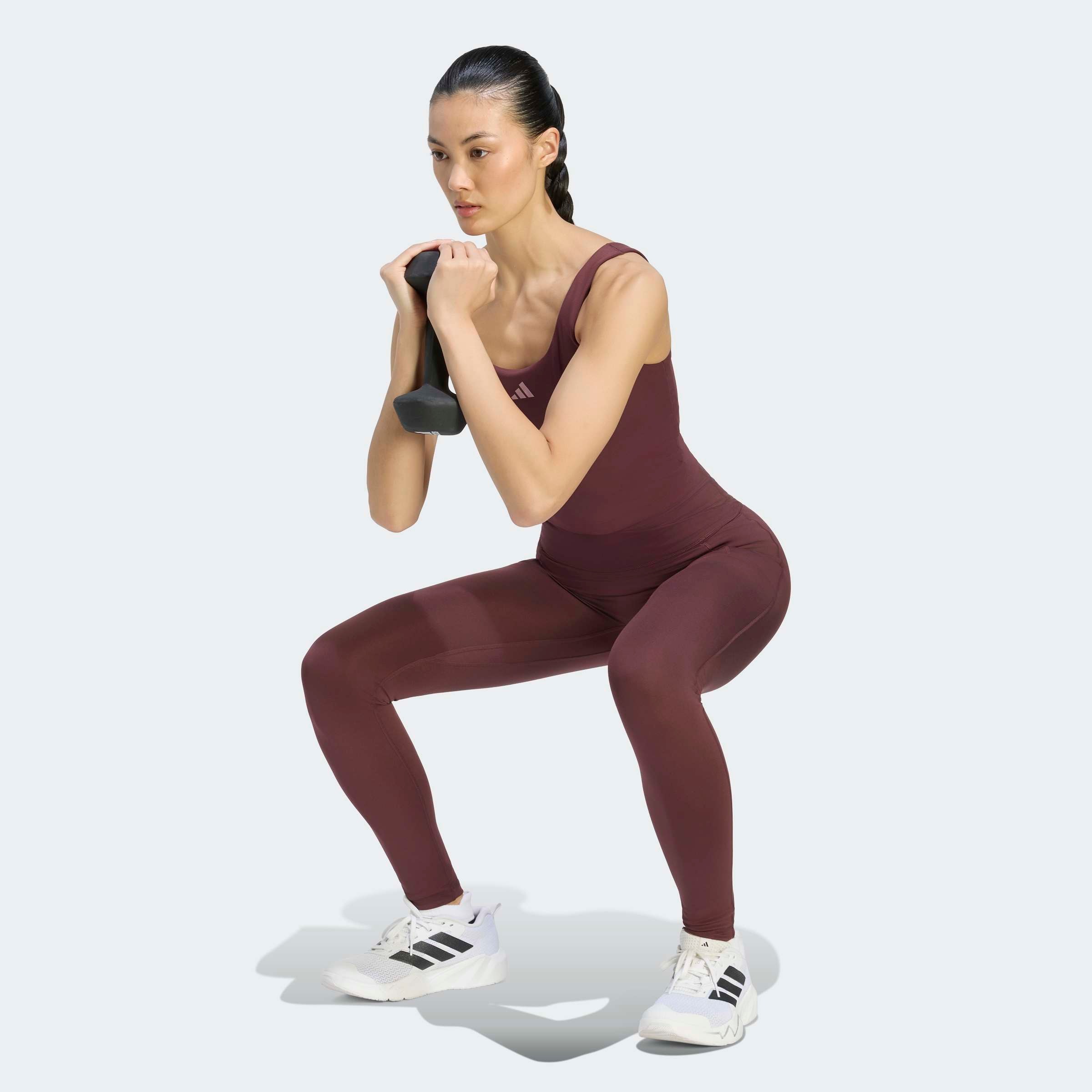 adidas Performance Trainingstights »3-STREIFEN STUDIO ALL ME LEGGINGS, ÜBERKREUZTER BUND, N«