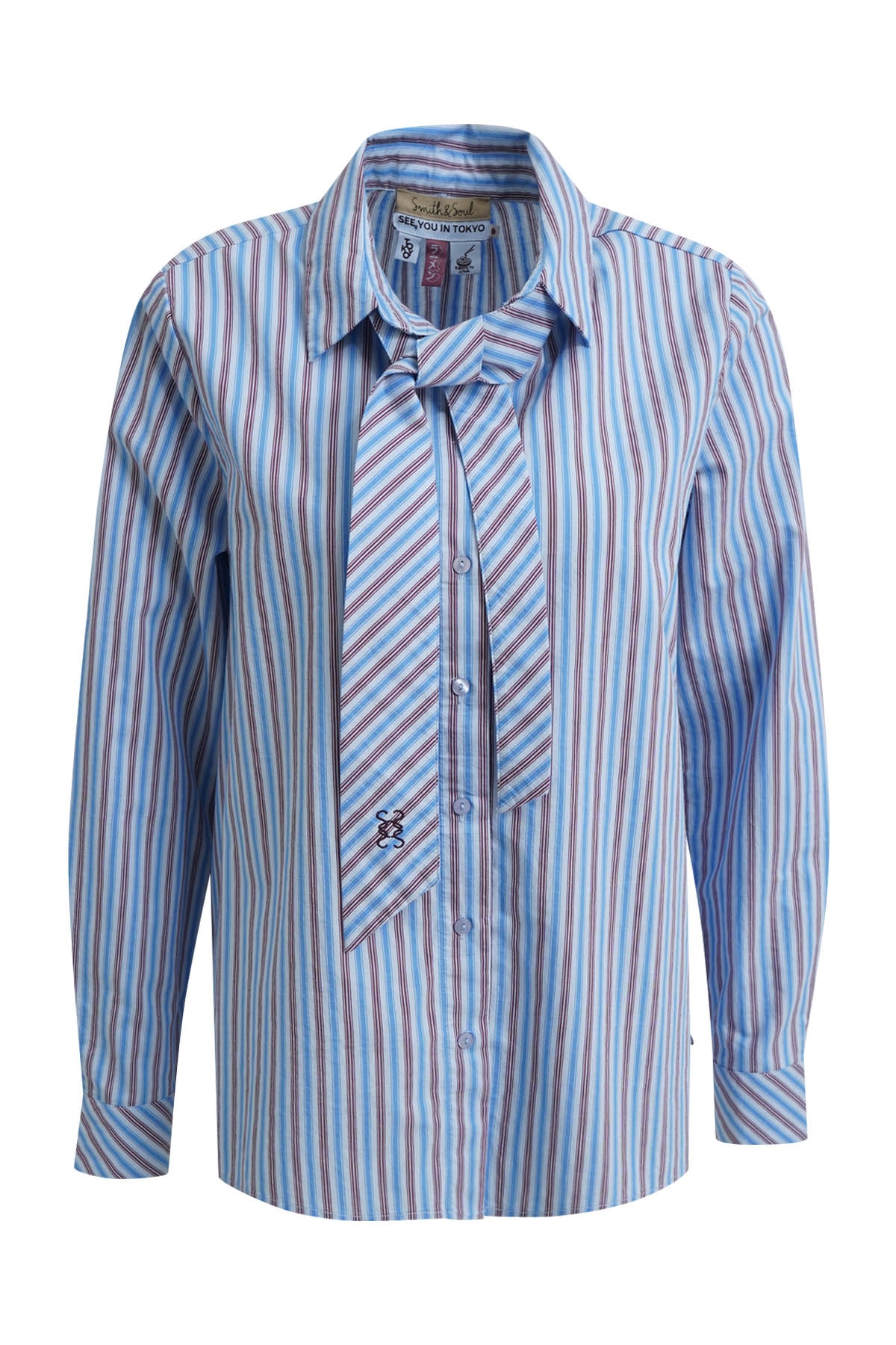 Smith & Soul Blouse chemise Avec cravate assortie