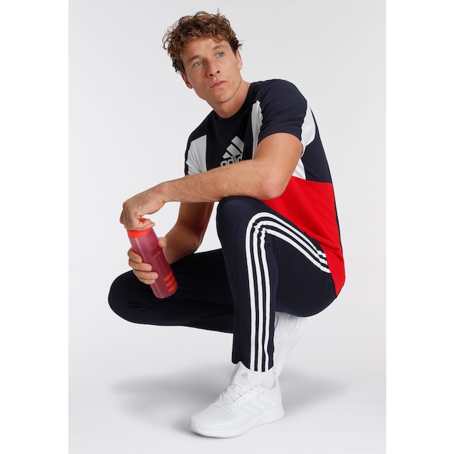 ♕ adidas Sportswear Sporthose »ESSENTIALS SINGLE JERSEY TAPERED OPEN HEM 3STREIFEN  HOSE«, (1 tlg.) versandkostenfrei auf