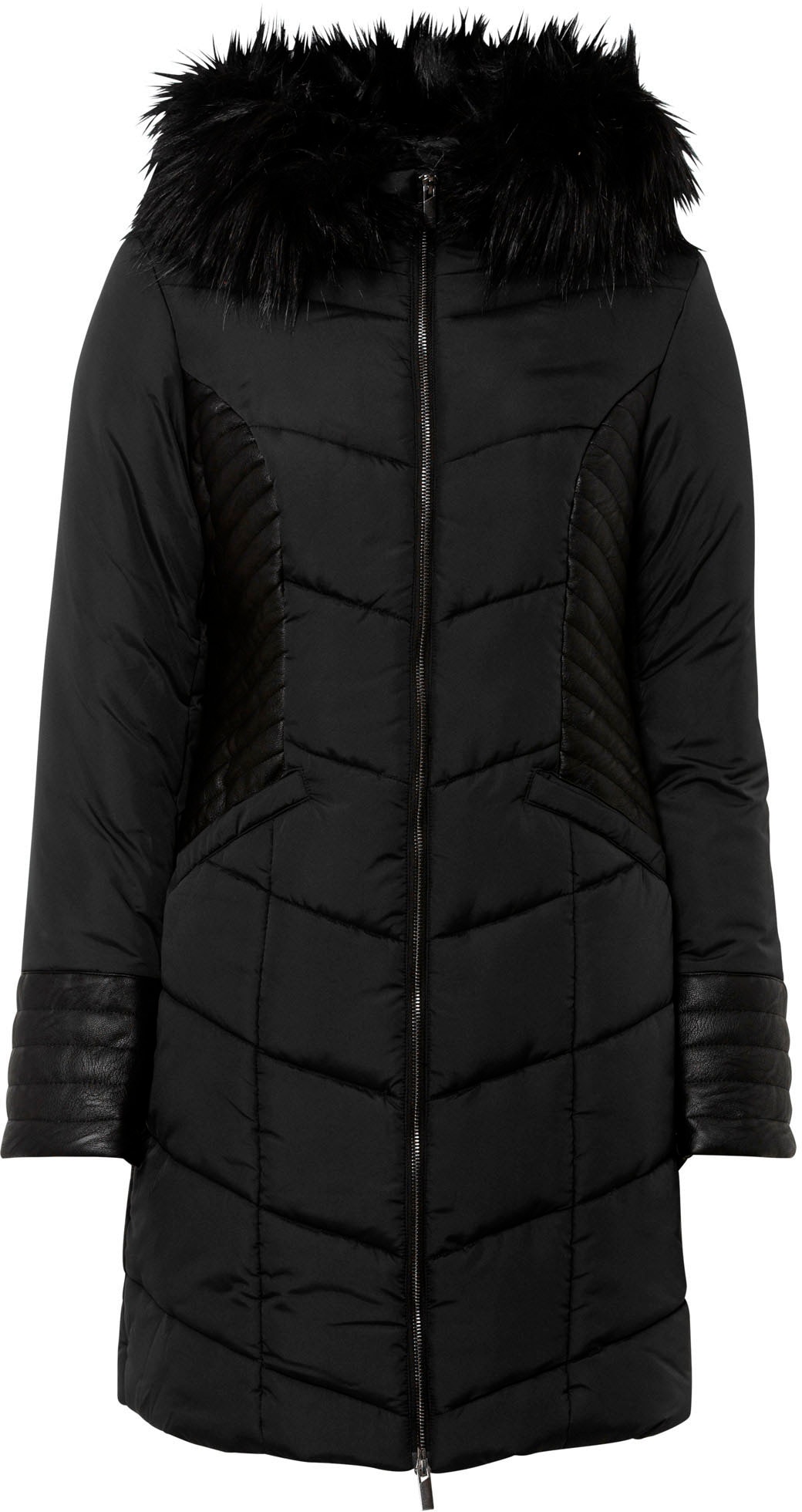 bonprix Manteau matelassé aus Polyester und Viskose, mit Kapuze, lockere Passform