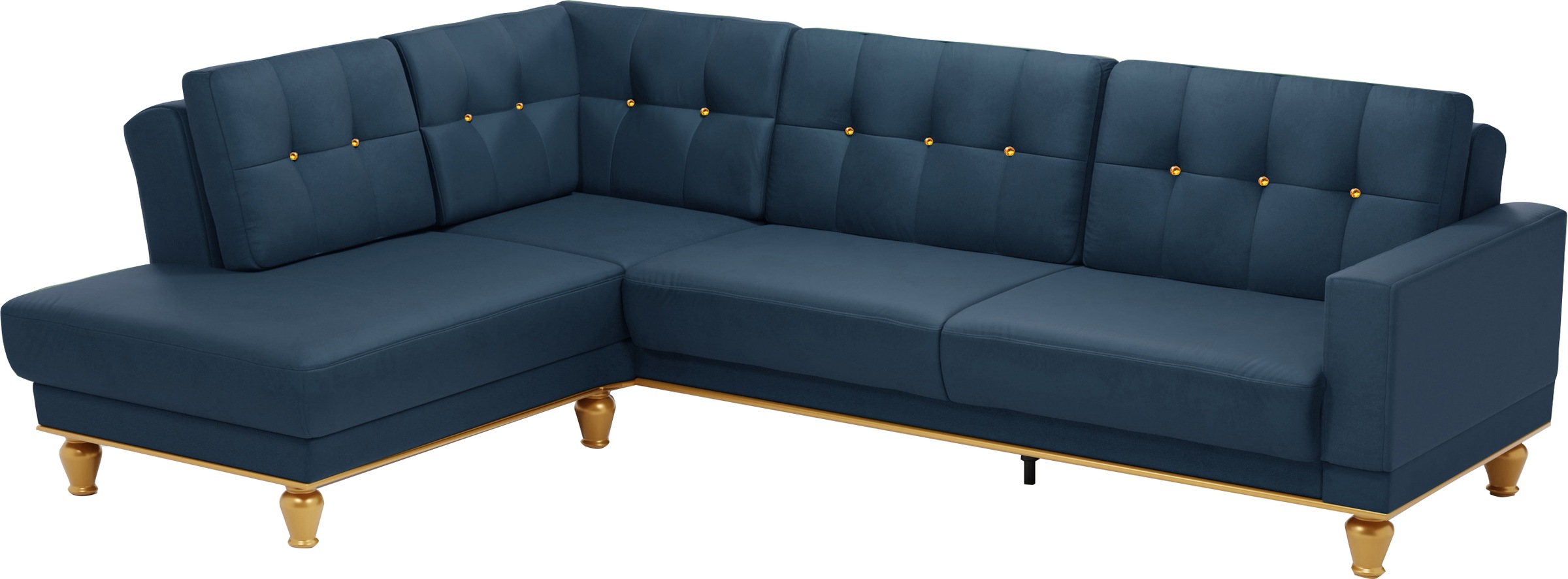 sit&more Ecksofa »Orient 5 L-Form«, mit Strass-Stein, wahlweise mit Bettfunktion und Bettkasten